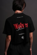 She Wlvs "Premium" (Cropped) Tee in Black — imagem 1