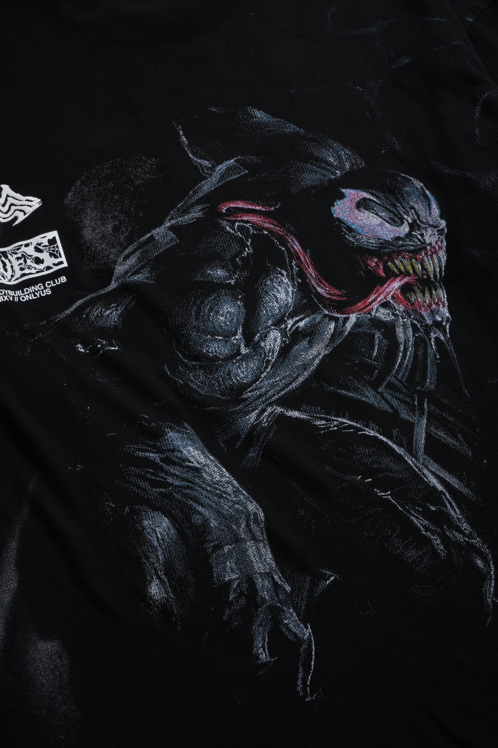 Venomous Side-By-Side Series Premium Oversized Tee in Black