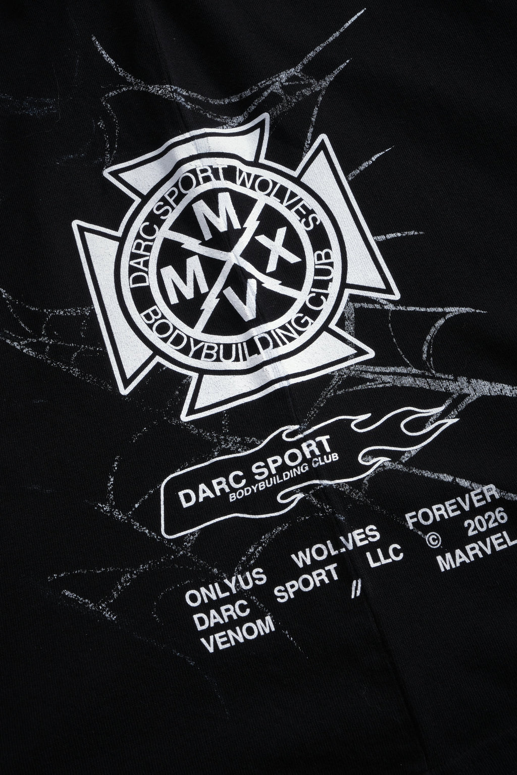 Venomous Side-By-Side Series Premium Oversized Tee in Black