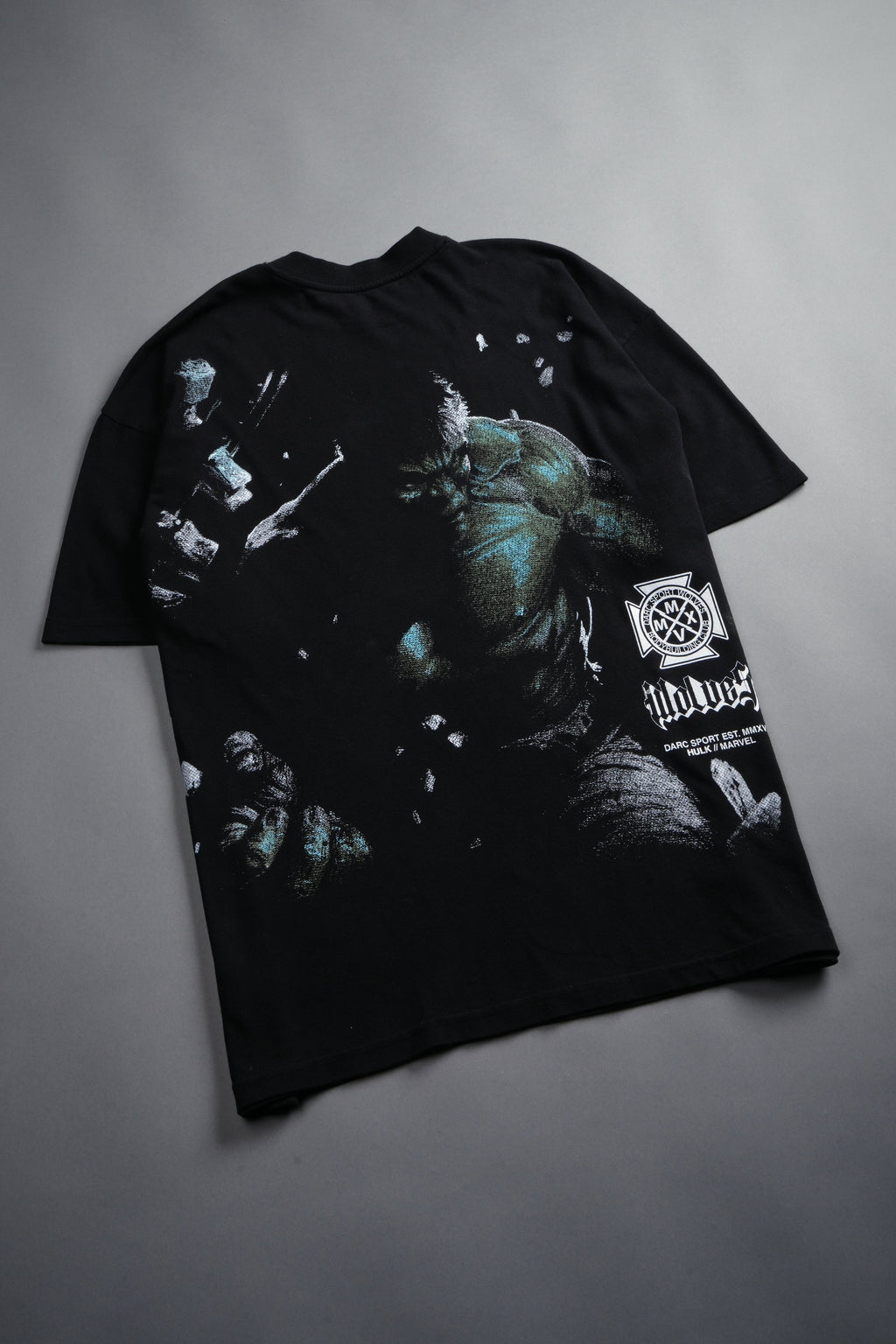 Hulk Clash Side-By-Side Series Premium Oversized Tee in Black