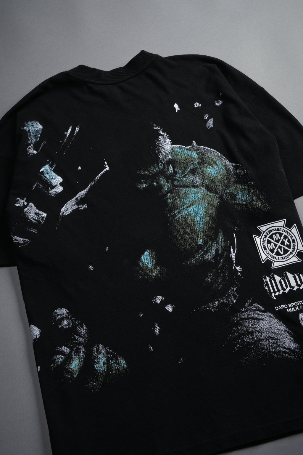 Hulk Clash Side-By-Side Series Premium Oversized Tee in Black