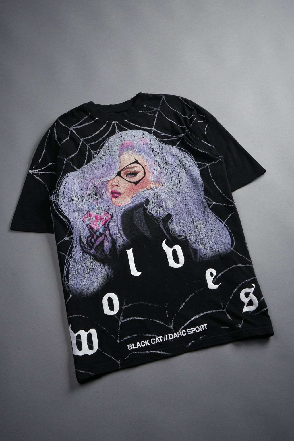 Cat Got Your Tongue Premium Oversized Tee in Black