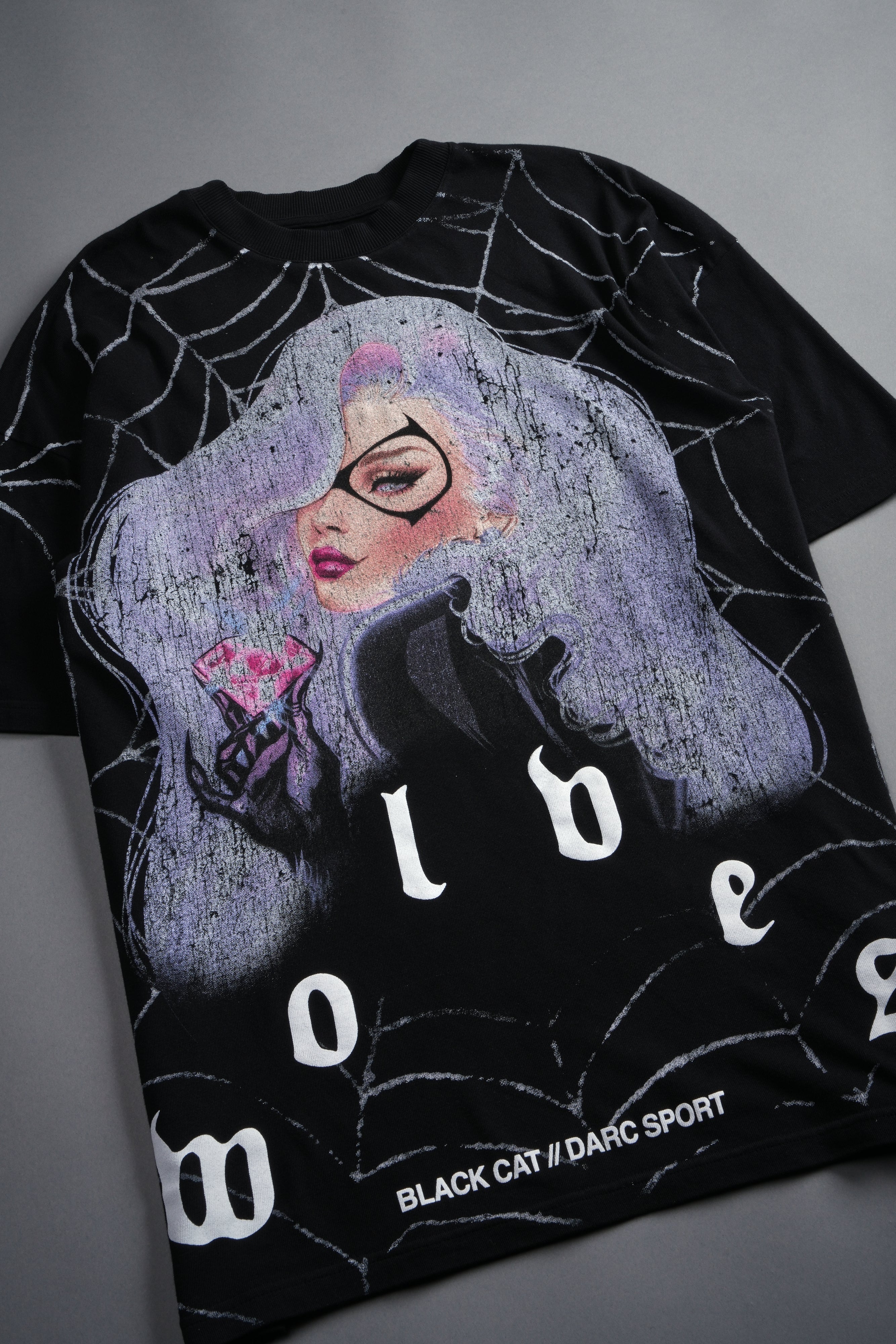 Cat Got Your Tongue Premium Oversized Tee in Black