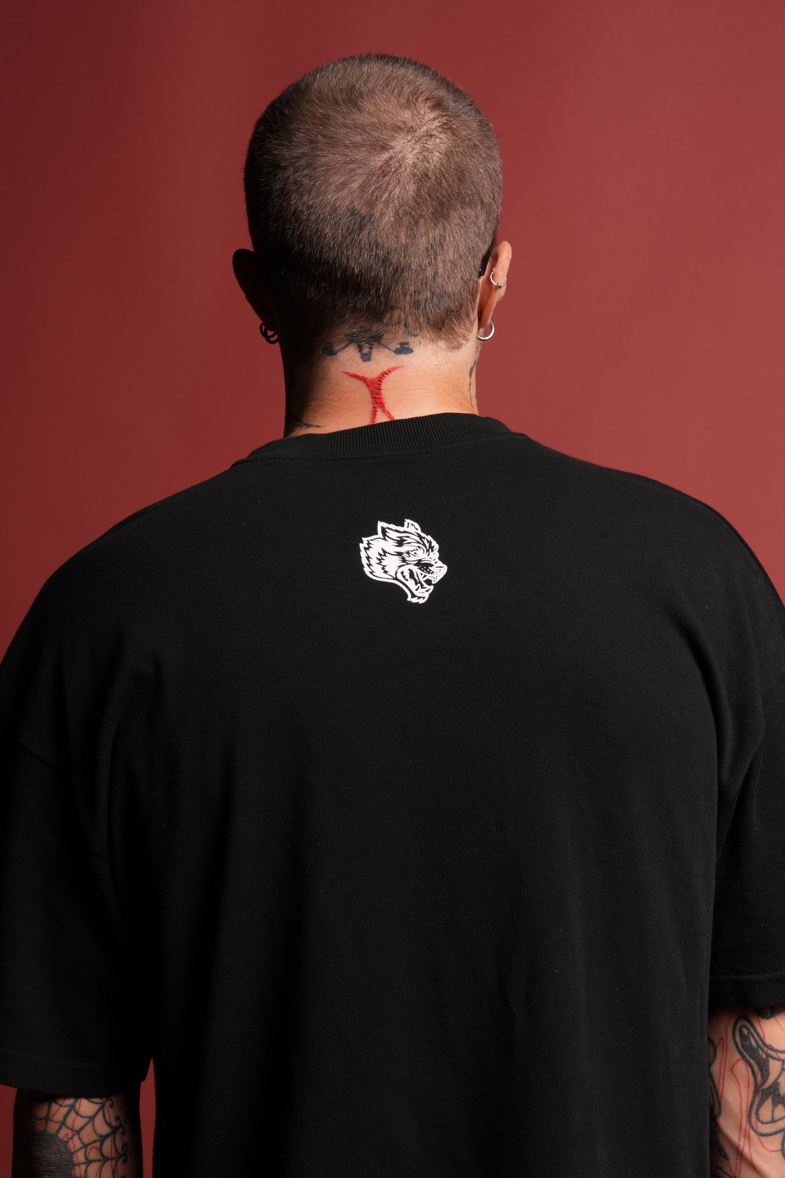 Cat Got Your Tongue Premium Oversized Tee in Black