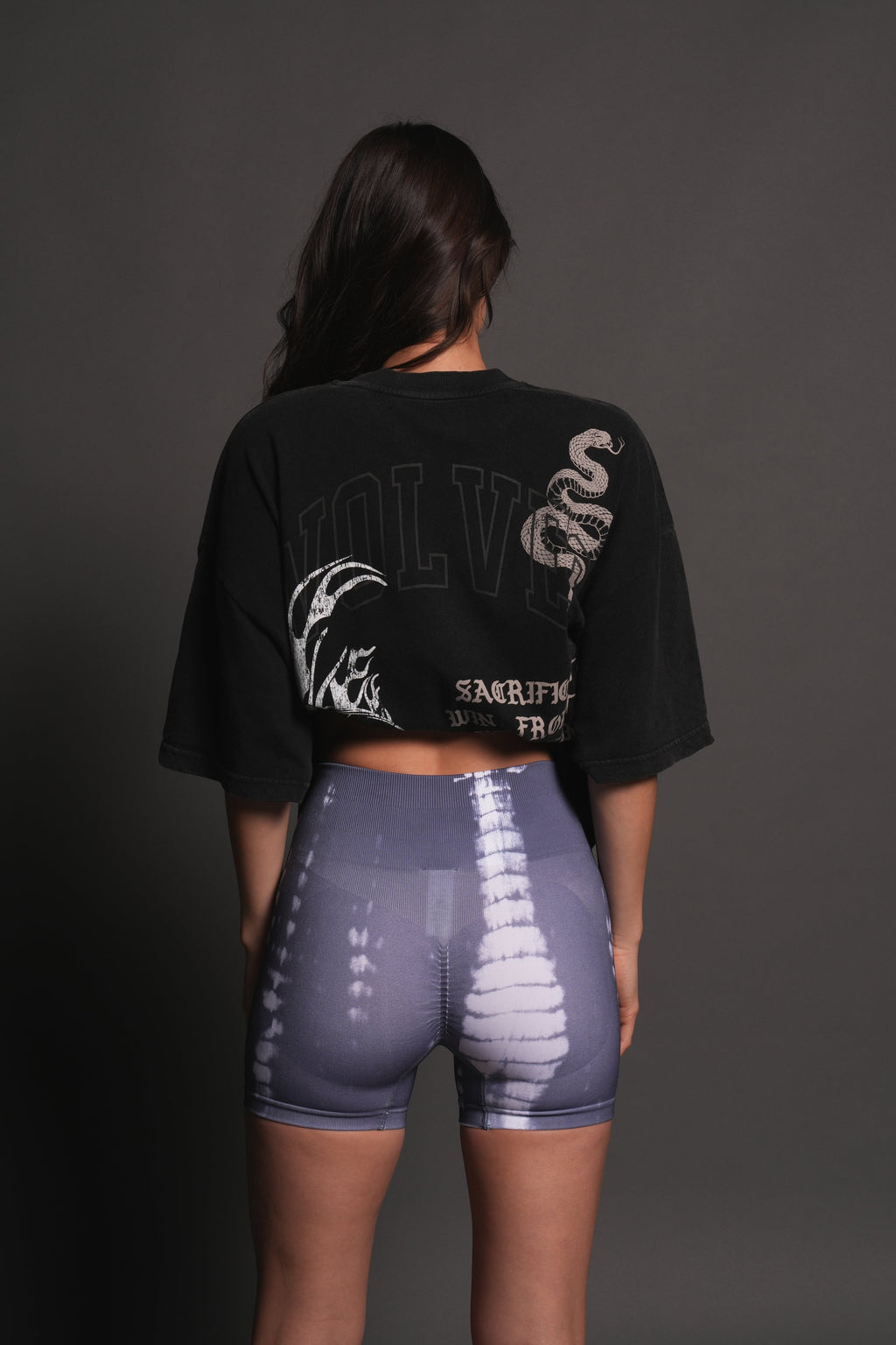 Flame Skull Premium Oversized Tee in Black — imagem 10