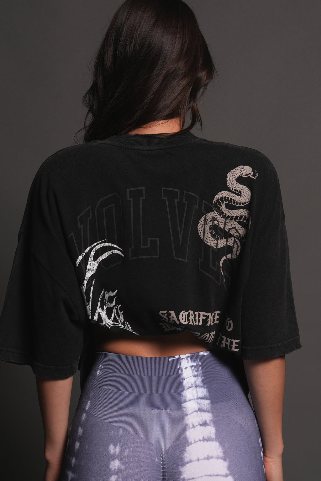 Flame Skull Premium Oversized Tee in Black — imagem 14