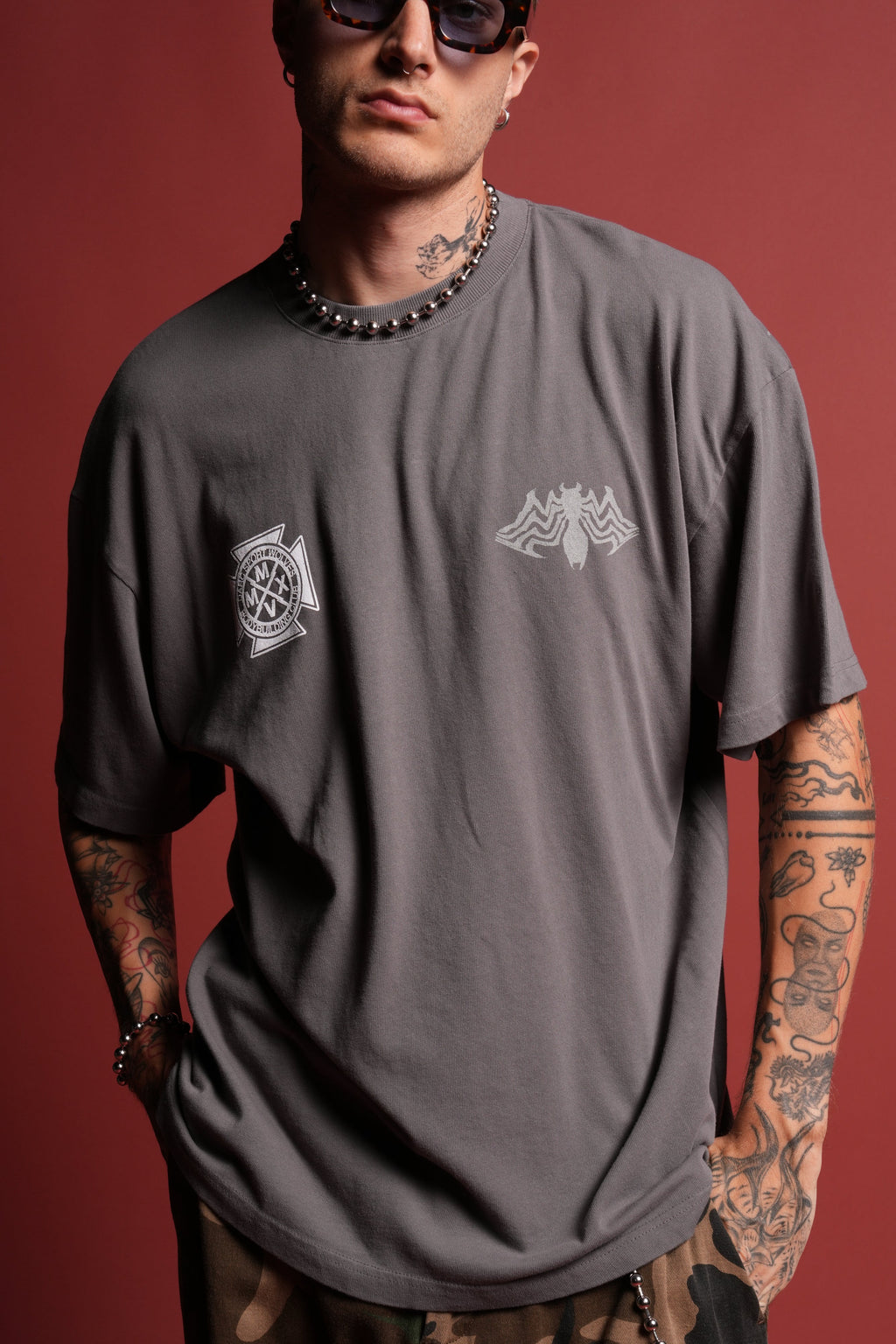 Venom Core Premium Oversized Tee in Slate Gray
