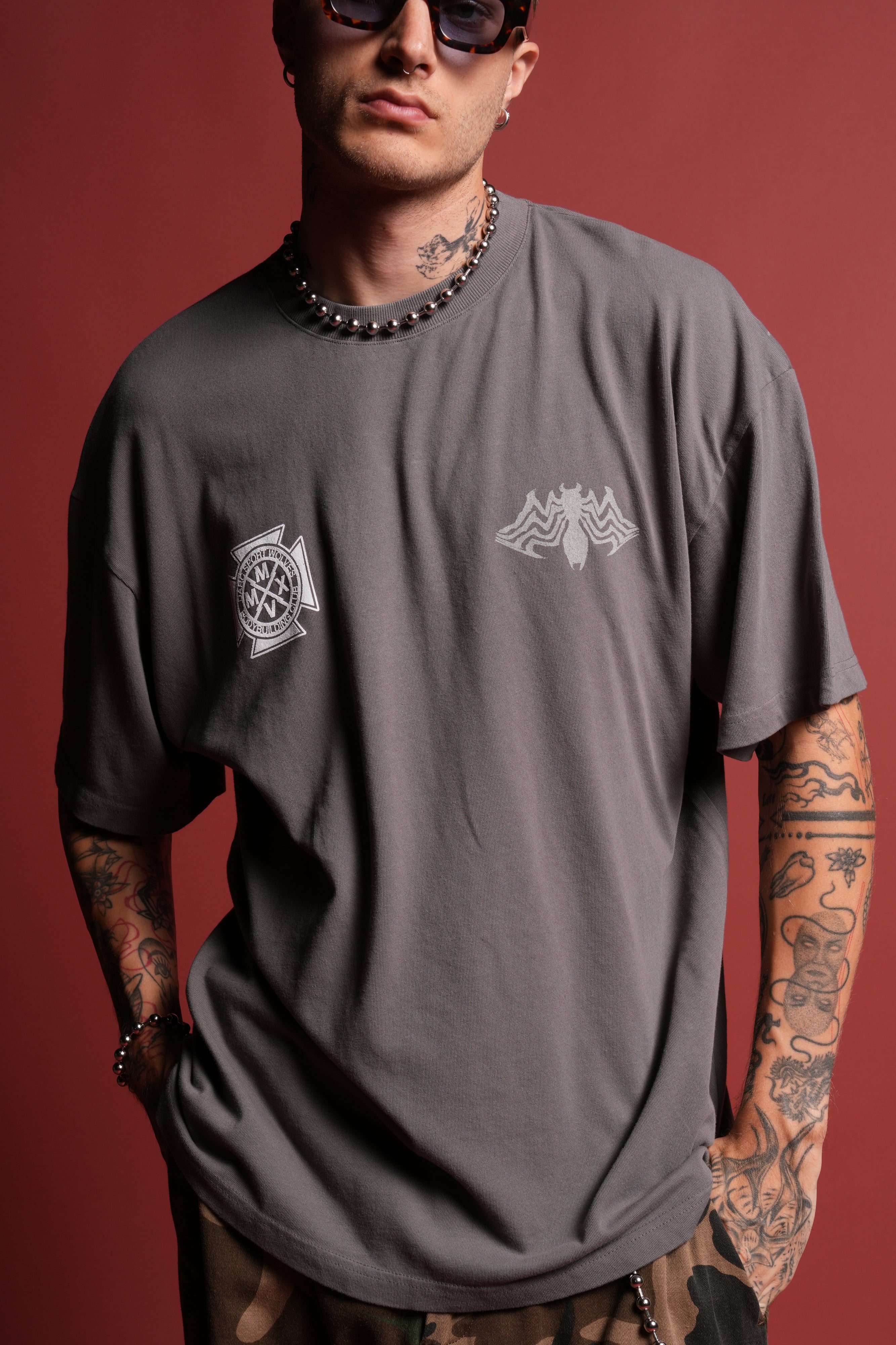 Venom Core Premium Oversized Tee in Slate Gray