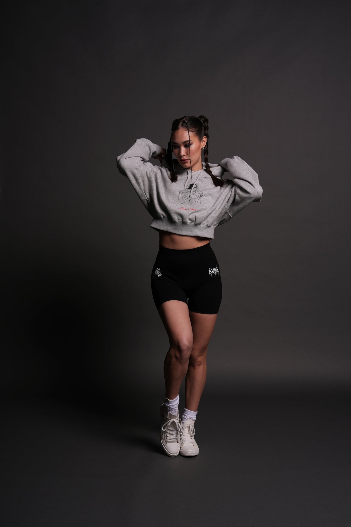 No Match "Ava" Hoodie in Light Athletic Gray - imagem 5