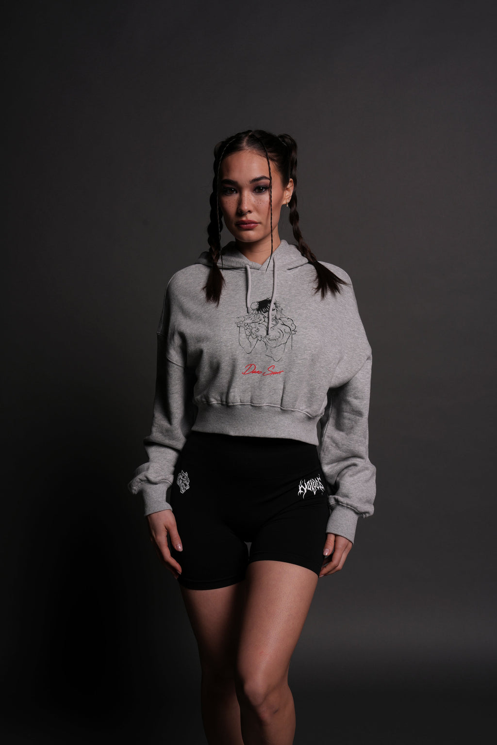 No Match "Ava" Hoodie in Light Athletic Gray - imagem 4