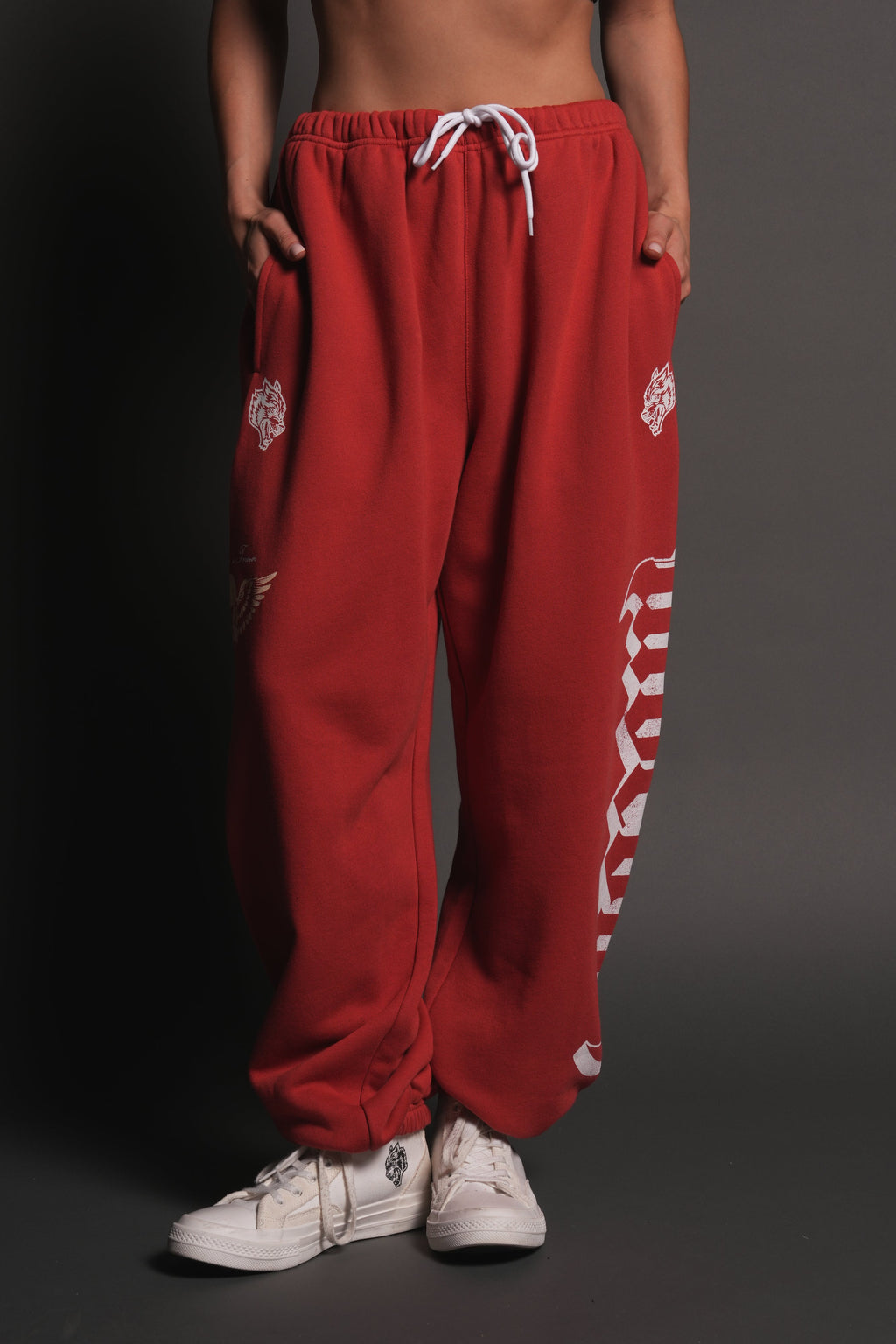 Free Will V2 Lightweight Lounger Sweat Pants in Roman Red — imagem 8