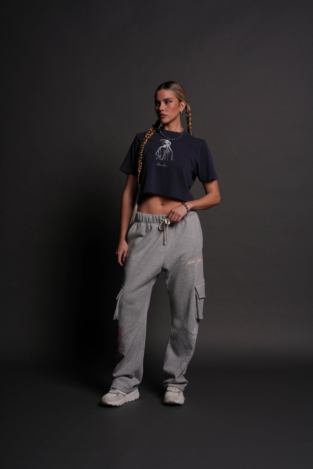 Mission Accomplished "Premium" (Cropped) Tee in Storm Blue - imagem 9
