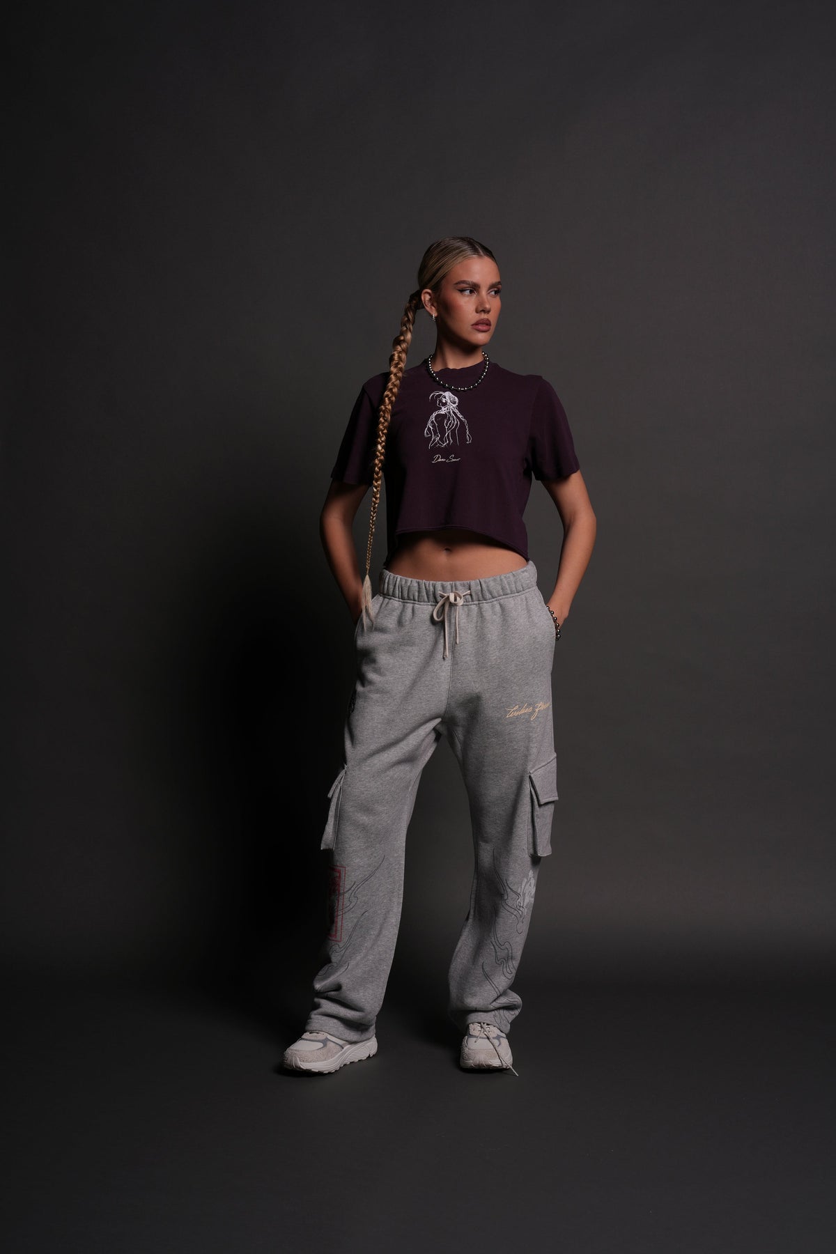 Mission Accomplished "Premium" (Cropped) Tee in Storm Purple - imagem 7