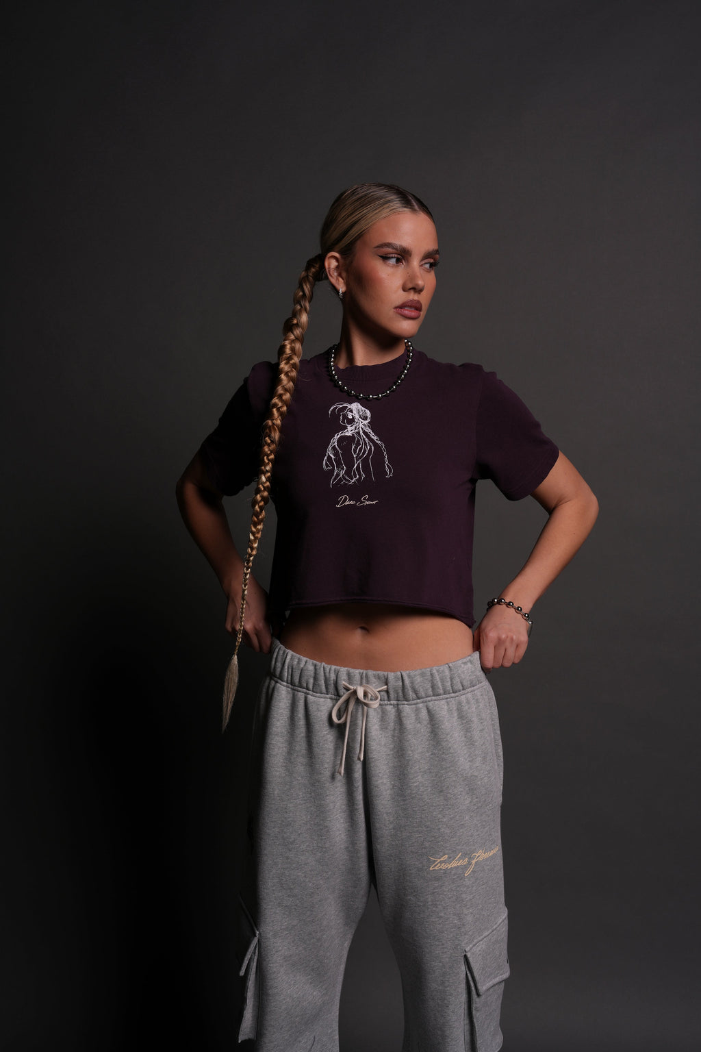 Mission Accomplished "Premium" (Cropped) Tee in Storm Purple - imagem 2