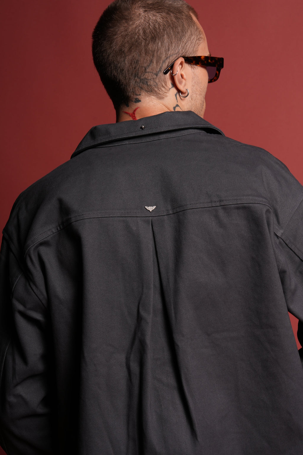 Sashiko Webs Winslow Shirt Jacket in Norse Blue