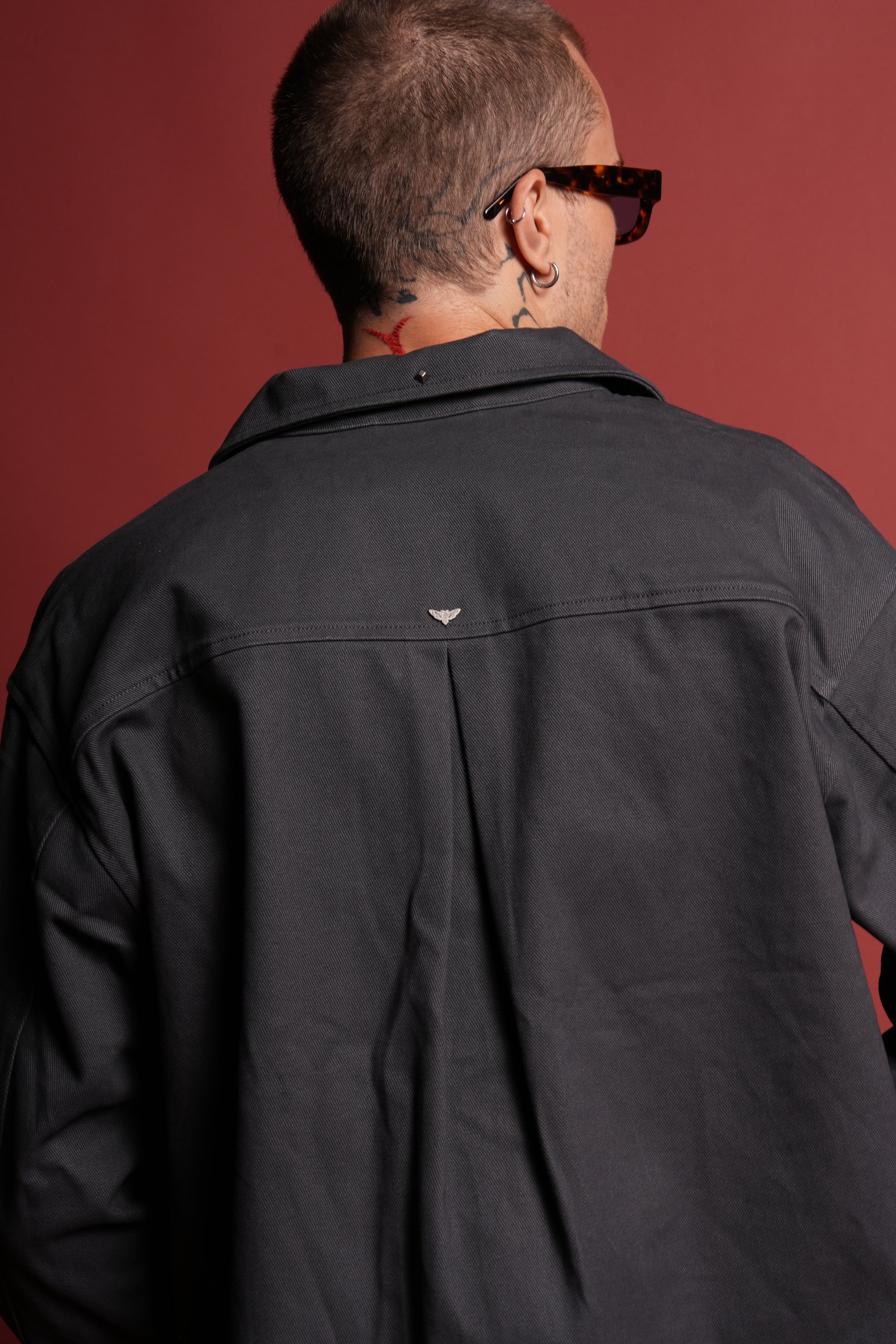 Sashiko Webs Winslow Shirt Jacket in Norse Blue