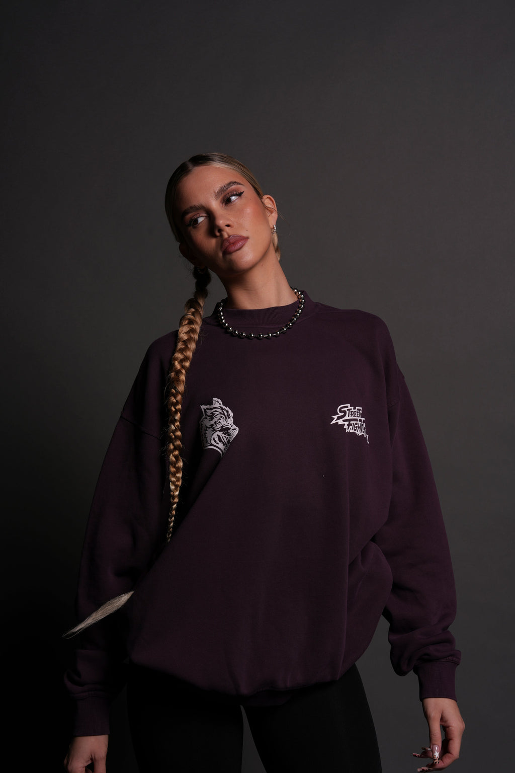 Final Boss Unisex London Crewneck in Storm Purple - imagem 5