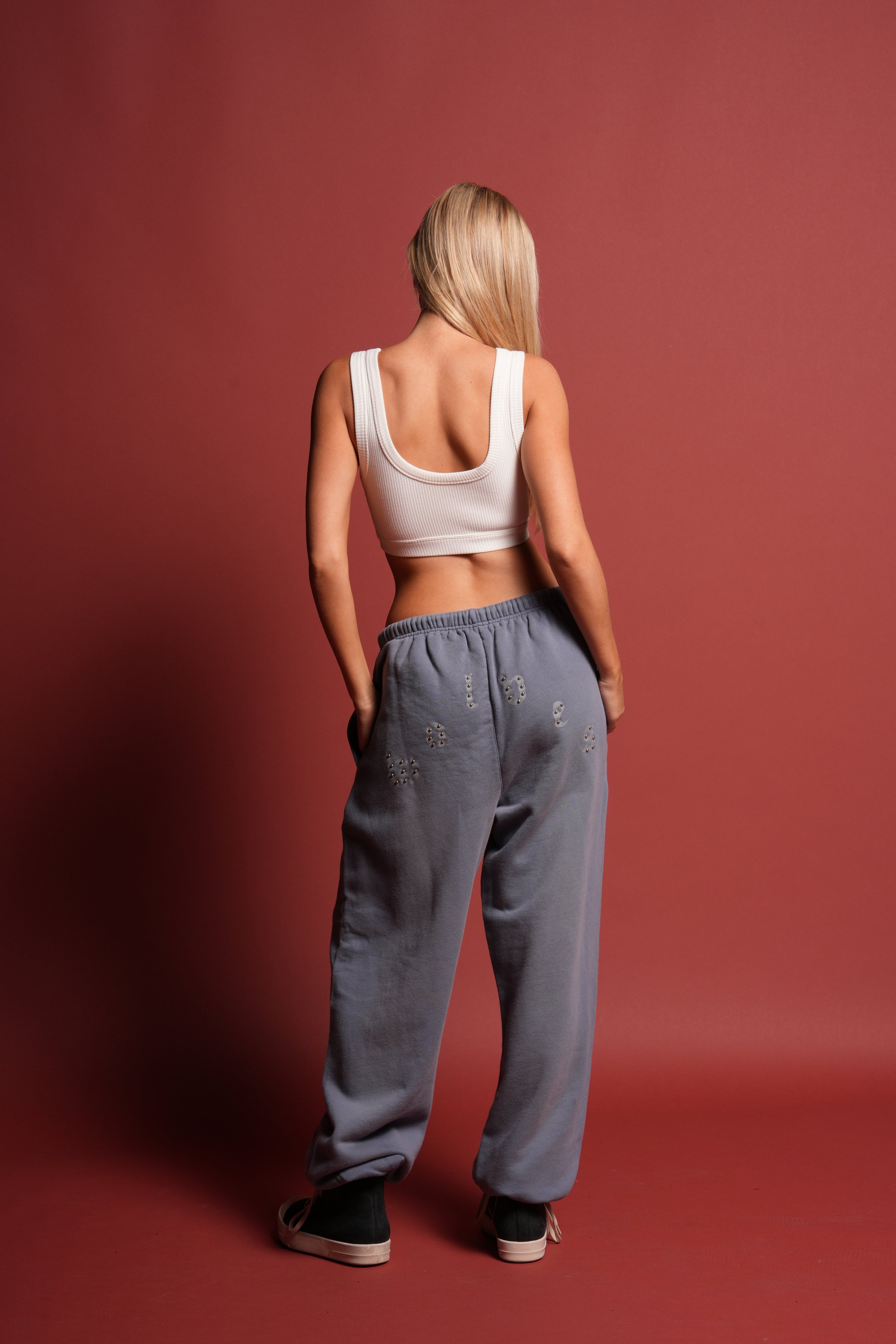 Stone Pyramid Lightweight Lounger Sweat Pants in Norse Blue Sun Fade