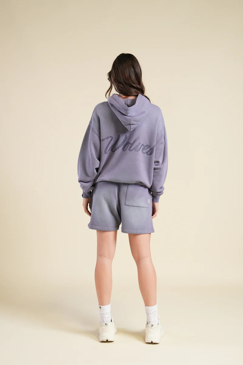 BACK CURSIVE WOLVES "PIERCE" HOODIE