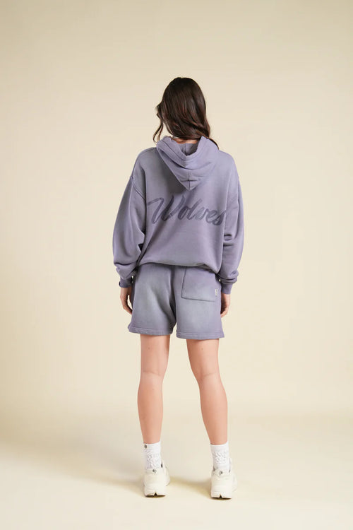 BACK CURSIVE WOLVES "PIERCE" HOODIE