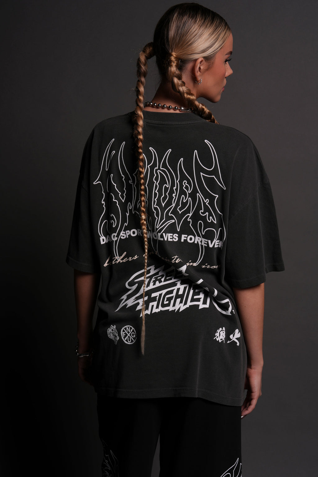 Final Boss "Premium" Unisex Oversized Tee in Wolf Gray - imagem 3