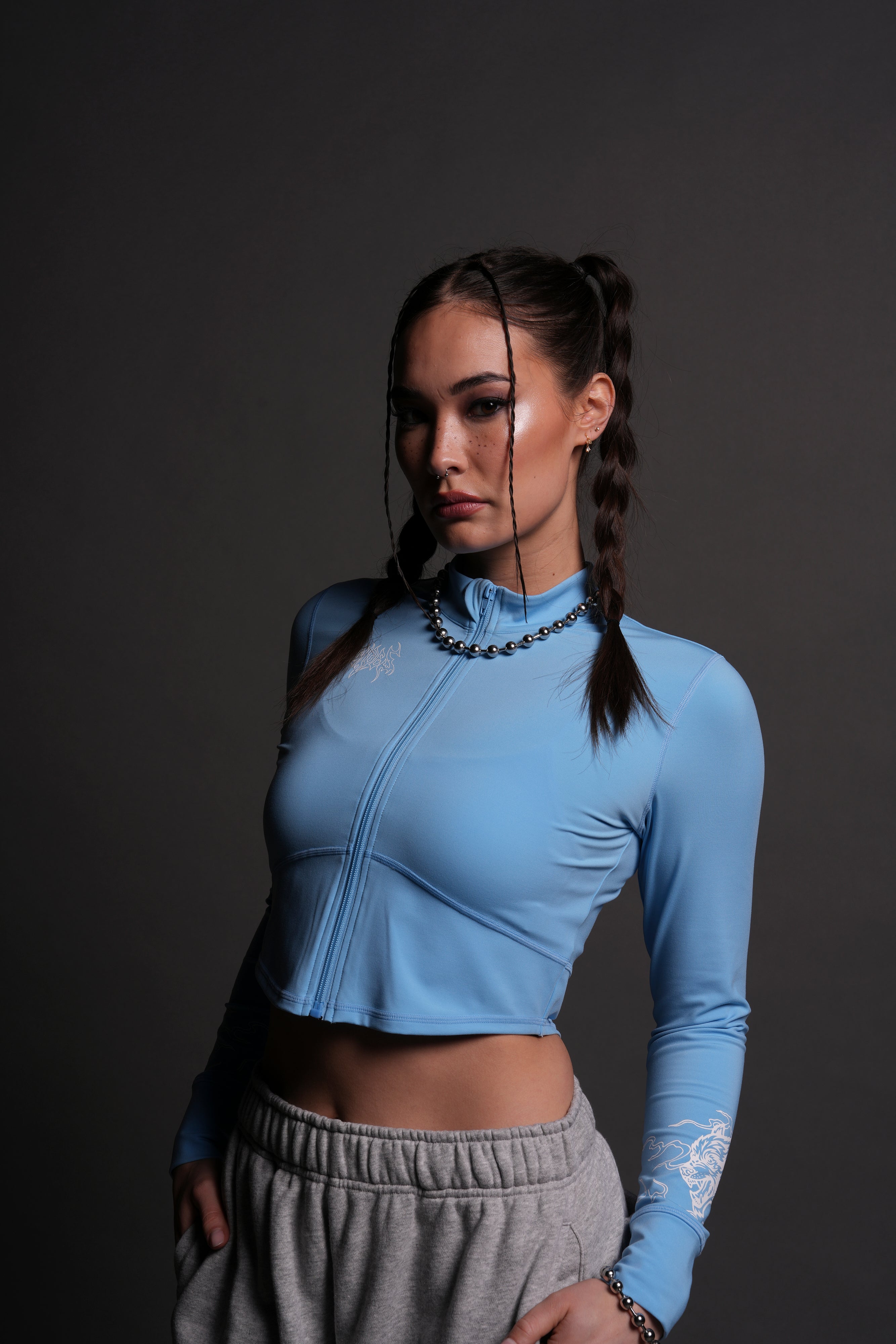 Eternal Flame "Kelz" Energy Zip Up in Blue Crane — imagem 1