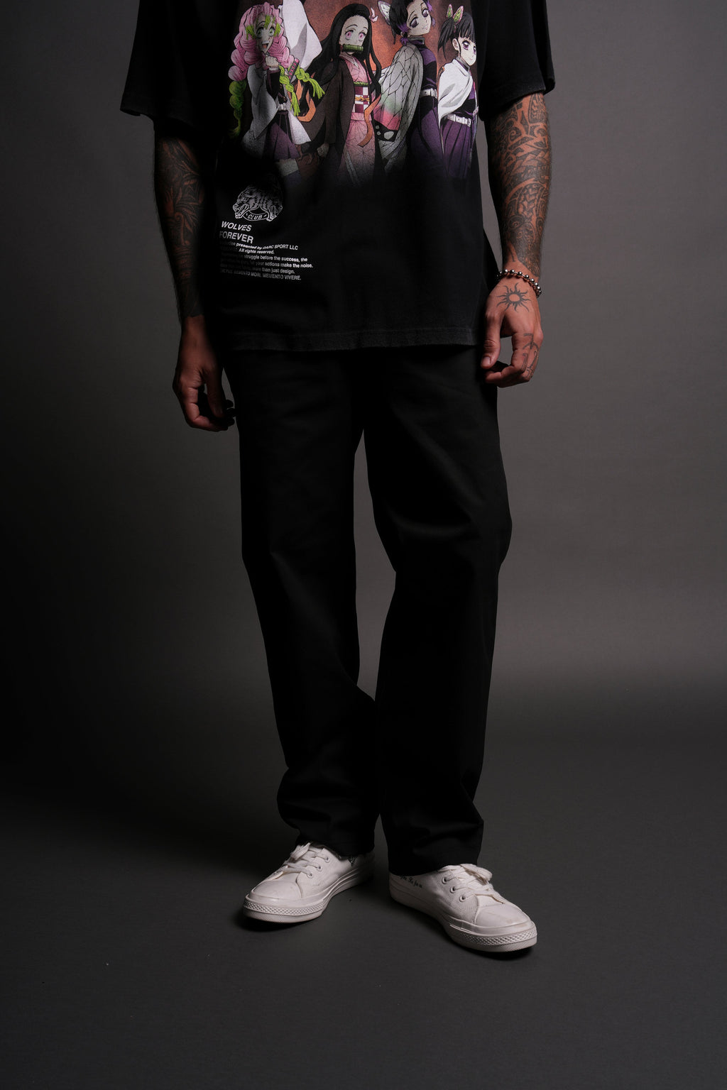 Wolf Chopper Pip Pants in Black — imagem 2