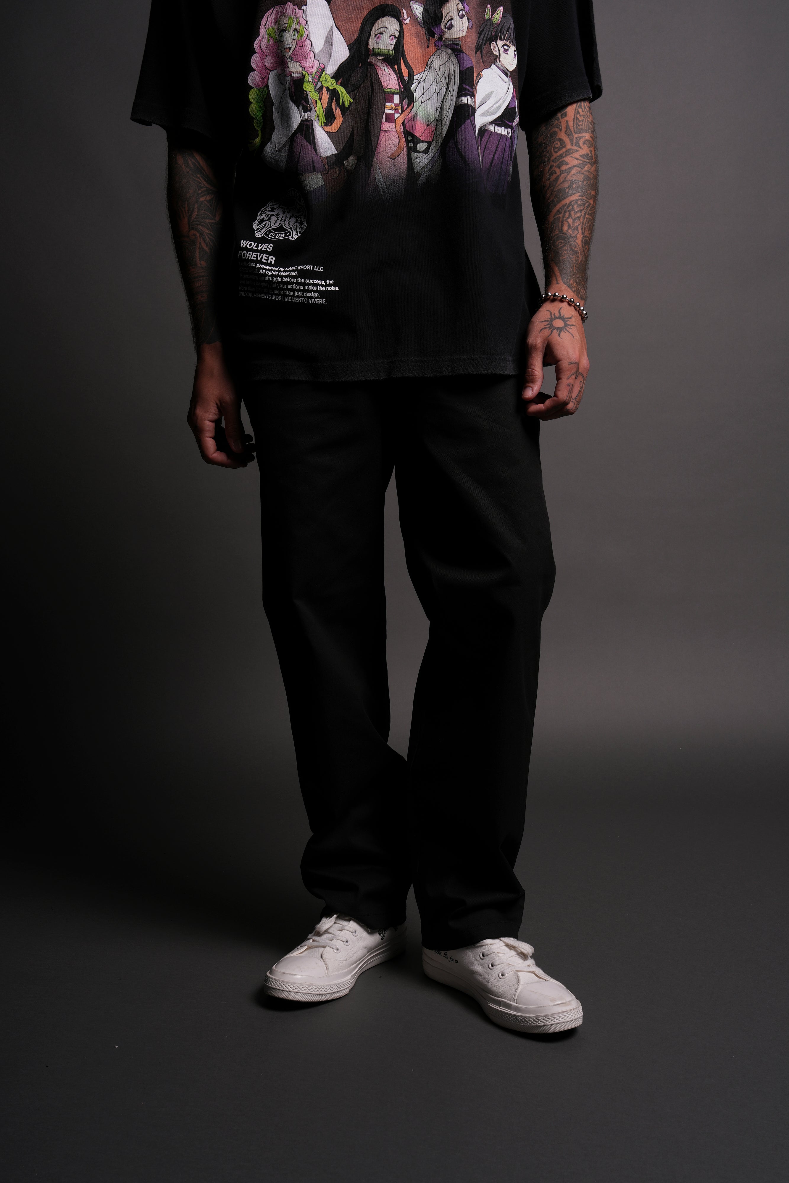 Wolf Chopper Pip Pants in Black — imagem 2