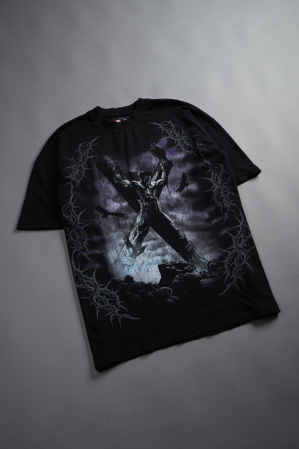 Wolverine Crucifix Premium Oversized Tee in Black