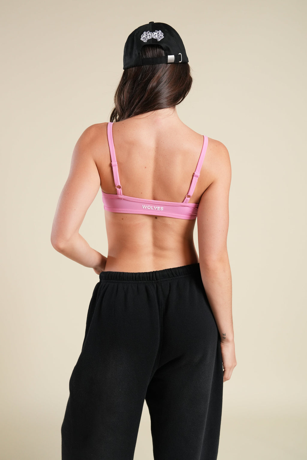 "Eva" Silky Triangle Bralette in Pink Pearl — imagem 5