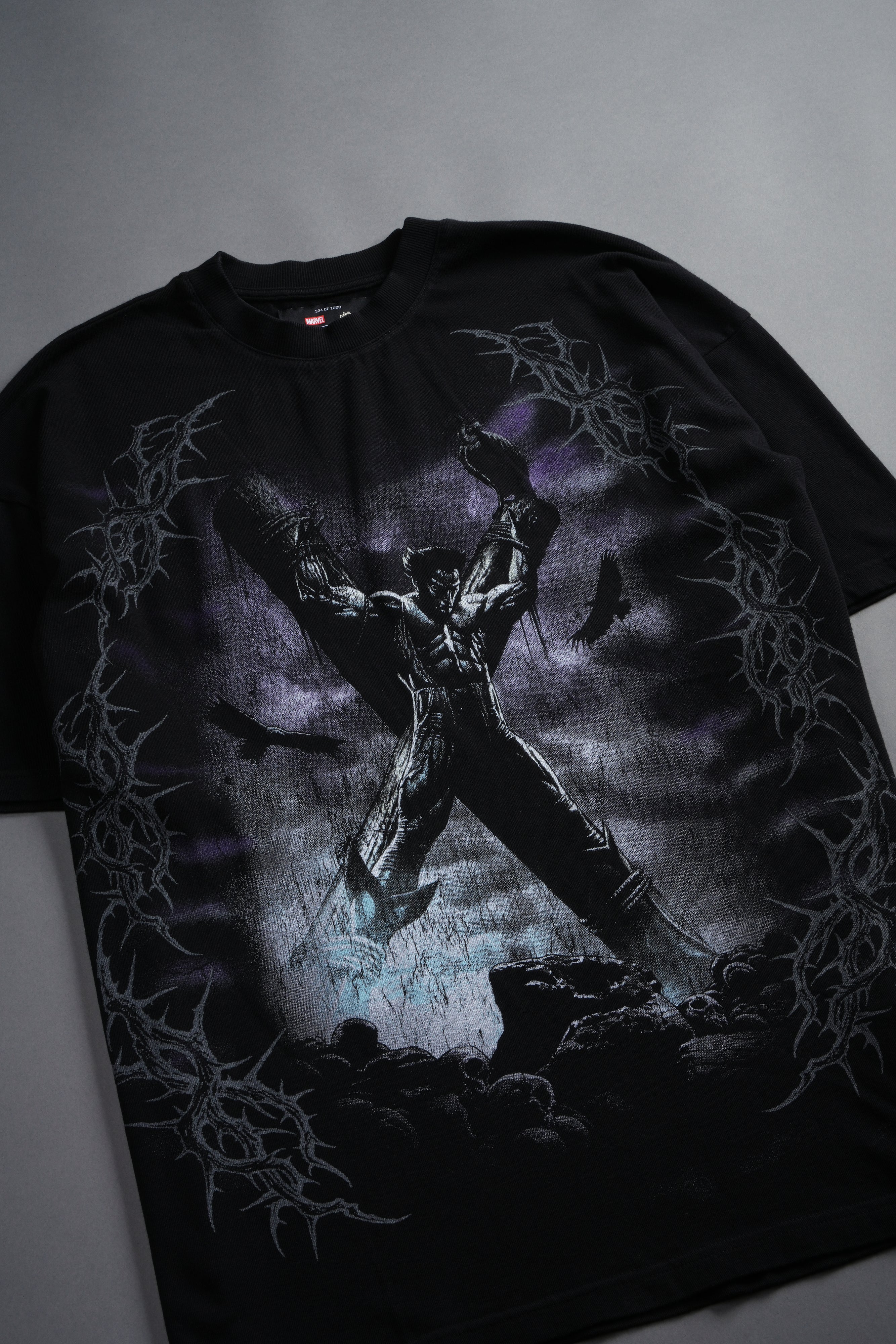 Wolverine Crucifix Premium Oversized Tee in Black