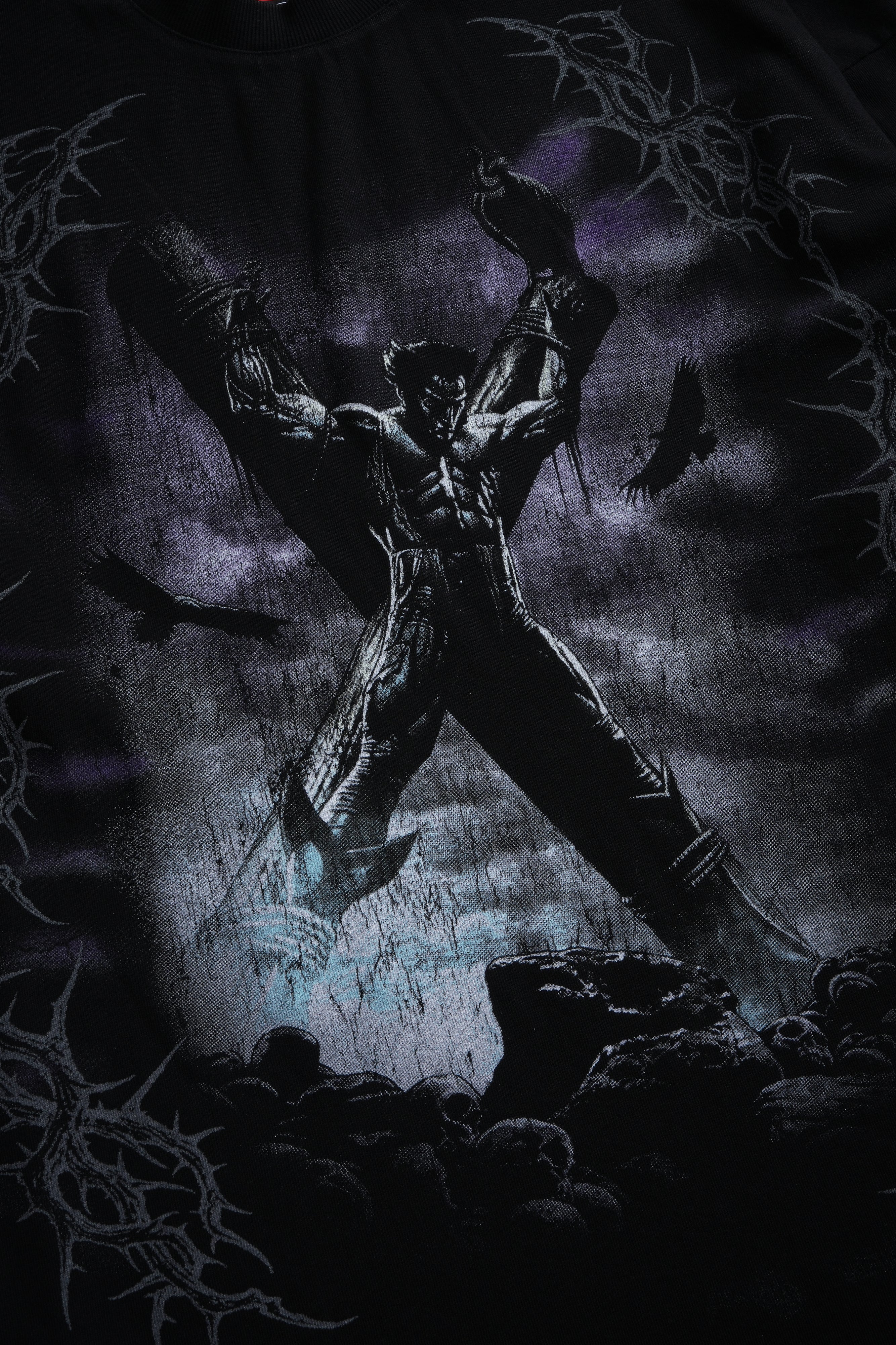 Wolverine Crucifix Premium Oversized Tee in Black