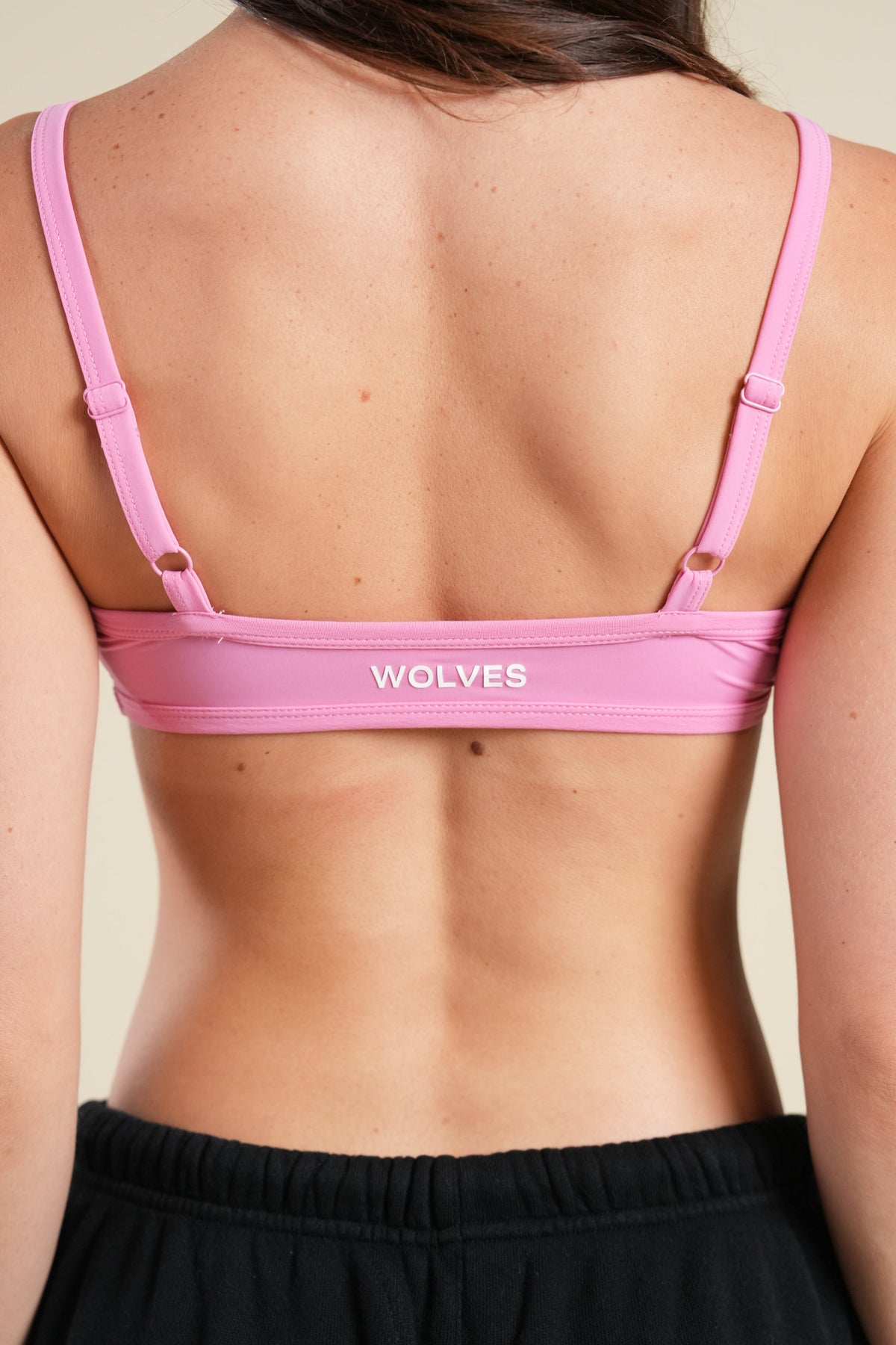 "Eva" Silky Triangle Bralette in Pink Pearl — imagem 2