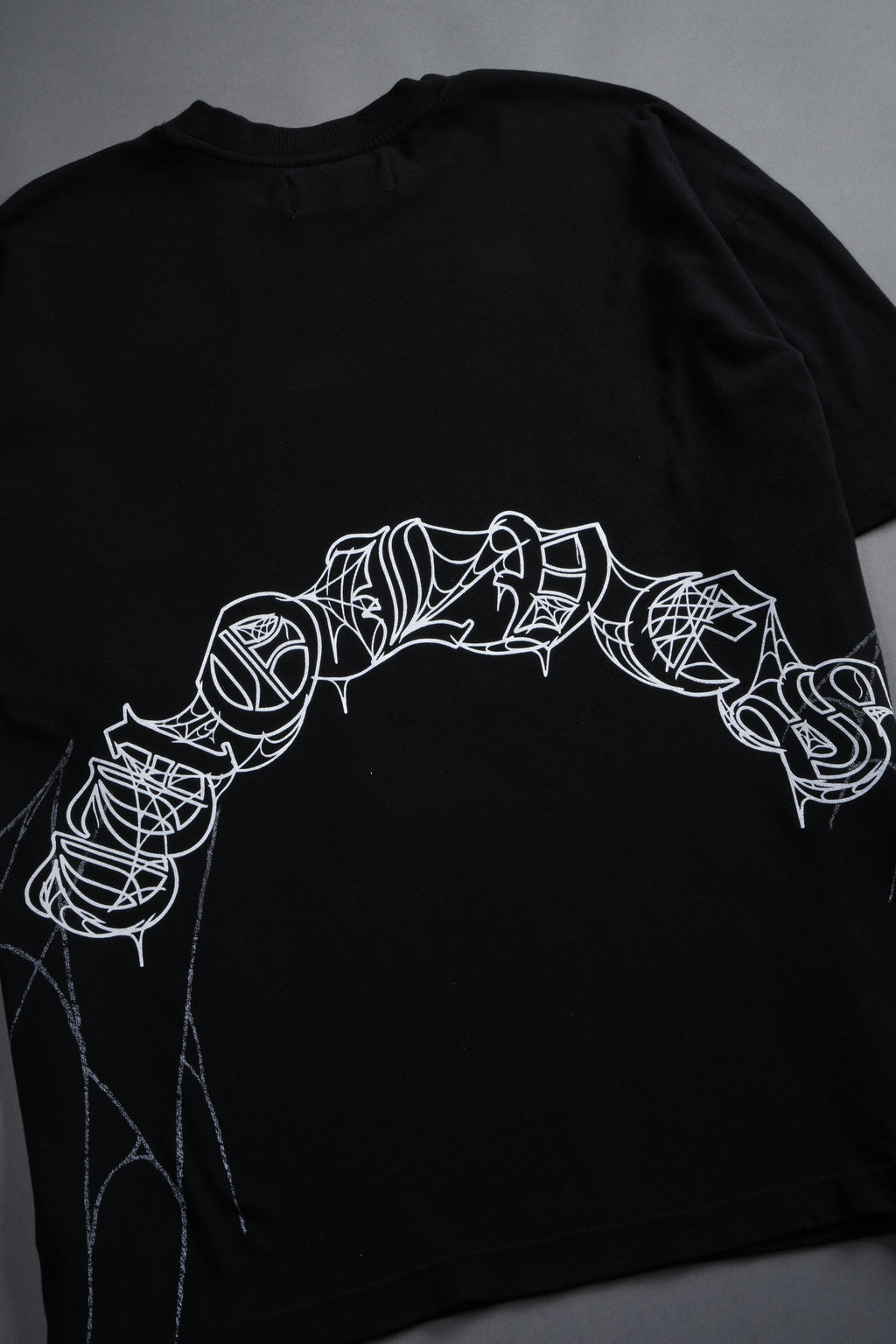 Web Of Darkness Premium Oversized Tee in Black