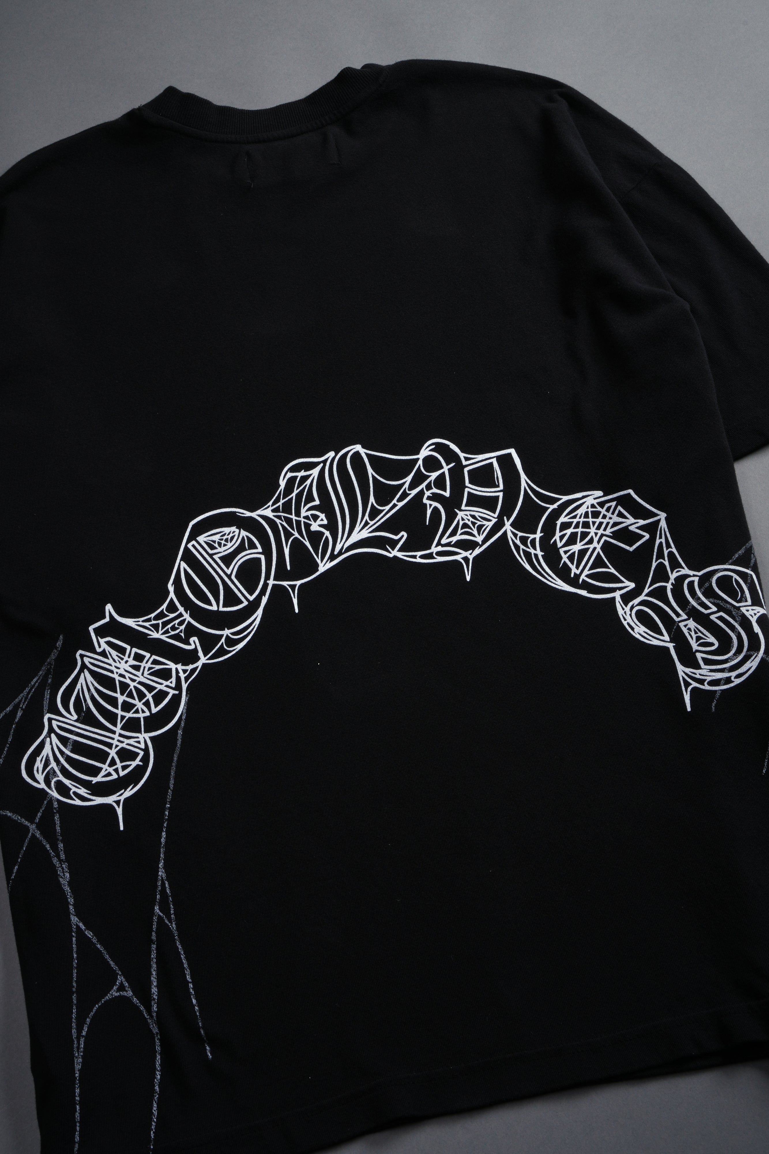 Web Of Darkness Premium Oversized Tee in Black