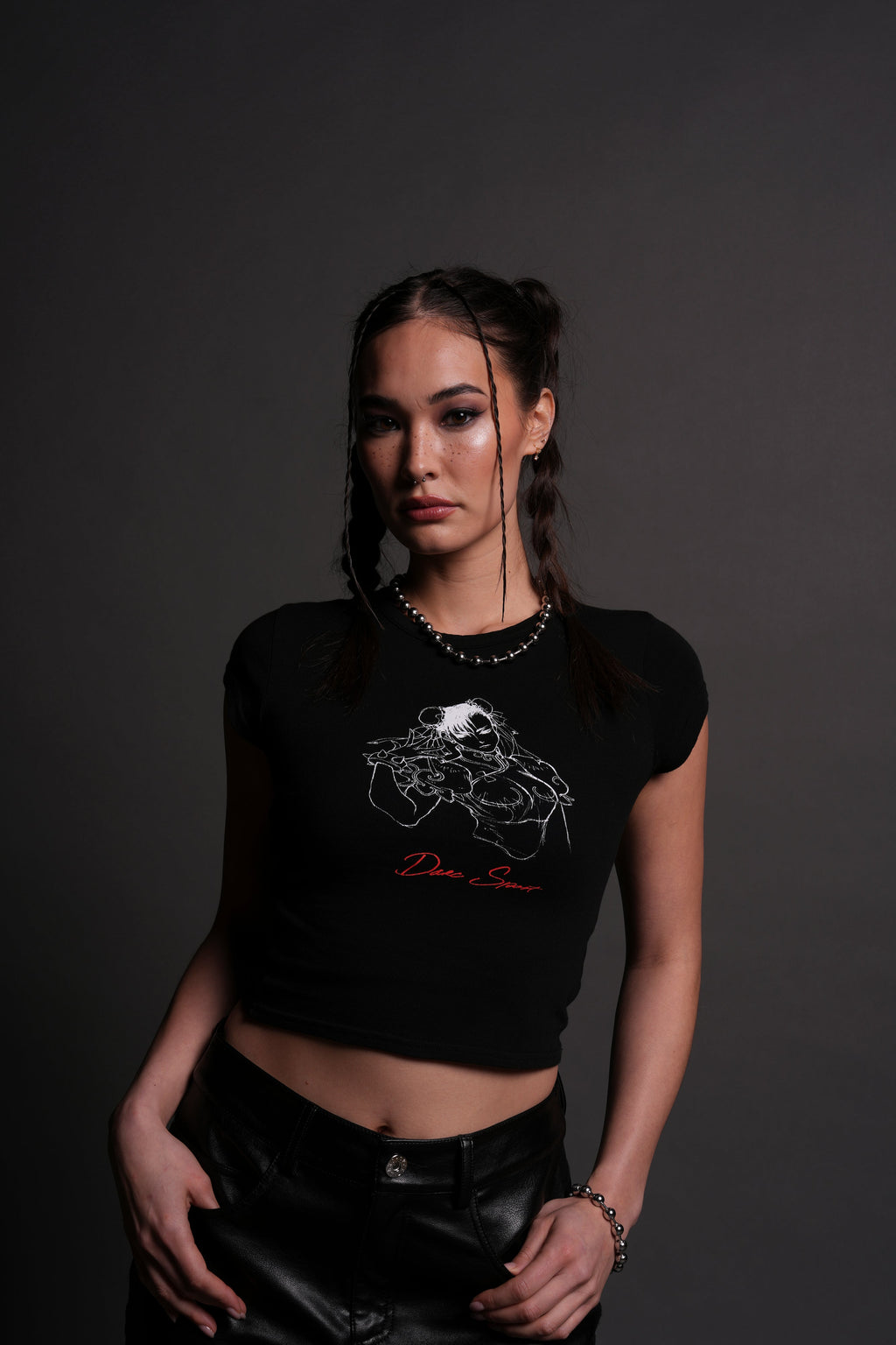 No Match "Baby" Tee in Black - imagem 1