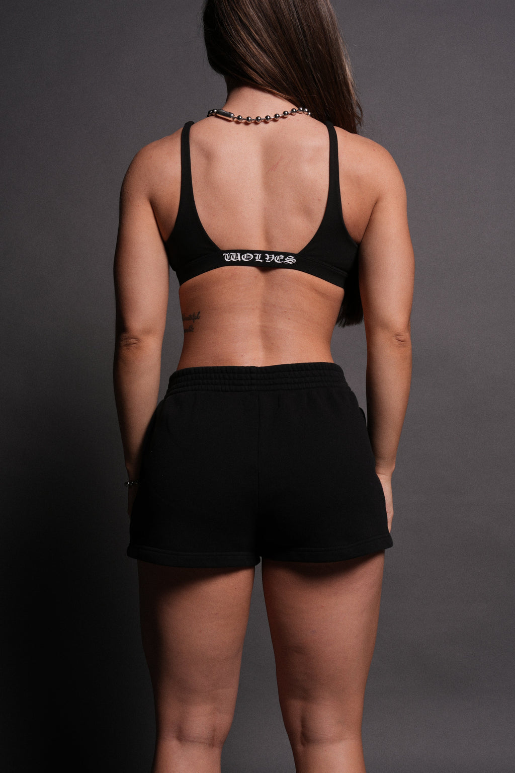 Dual Ellie Sweat Shorts in Black