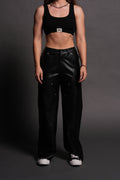 Wolf Chopper Ryder Faux Leather Pants in Black - imagem 1