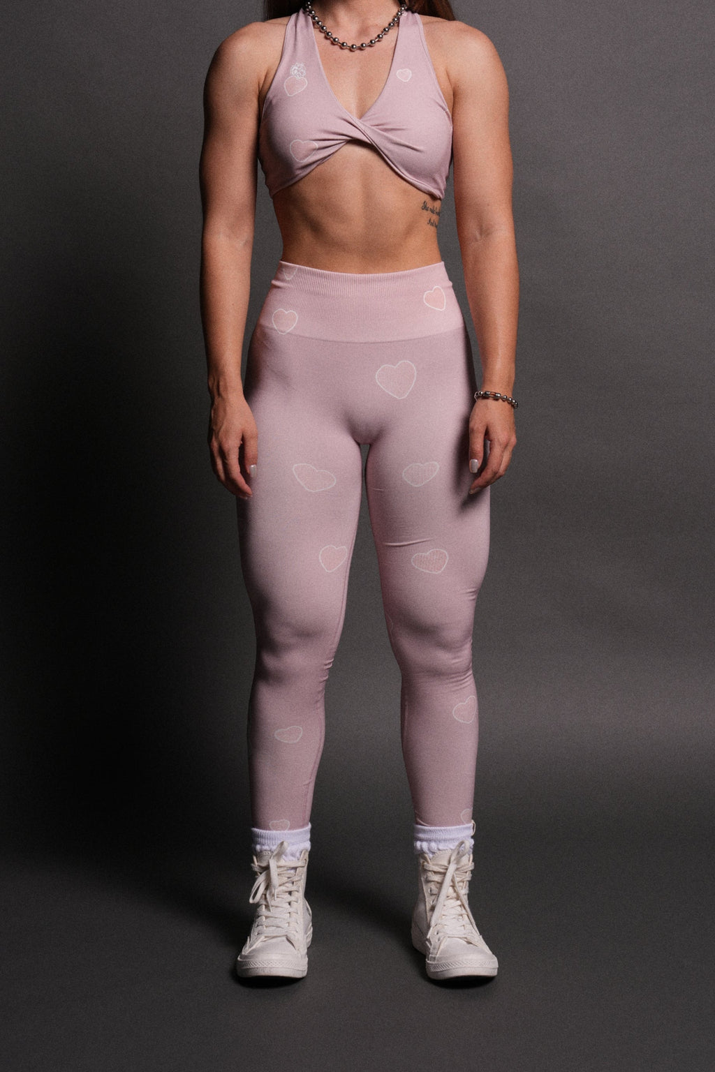Her Energy "Everson" Huxley Scrunch Leggings in Heart Candy Blush Pink — imagem 1