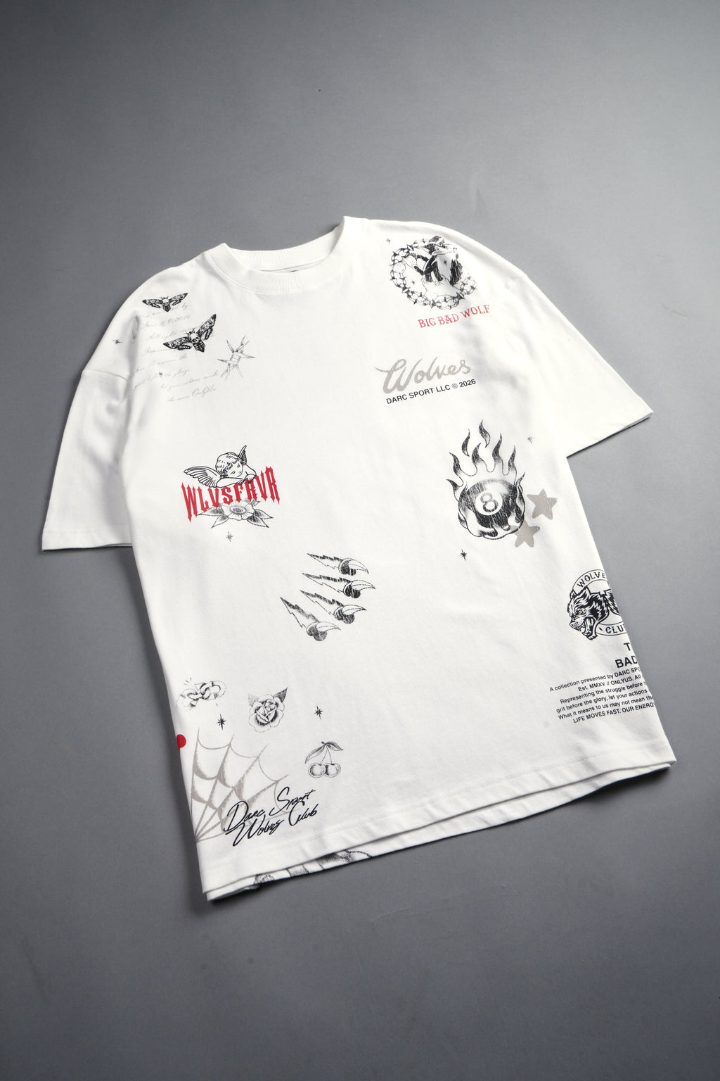 Big Bad Wolves Premium Oversized Tee in Cream