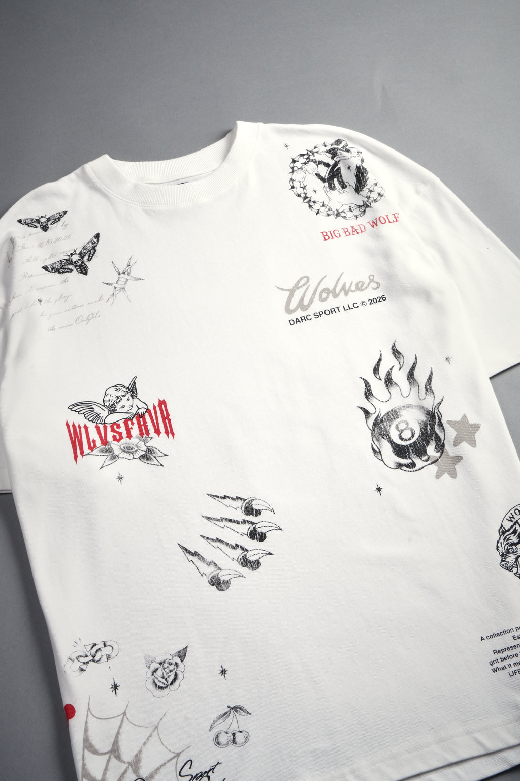 Big Bad Wolves Premium Oversized Tee in Cream