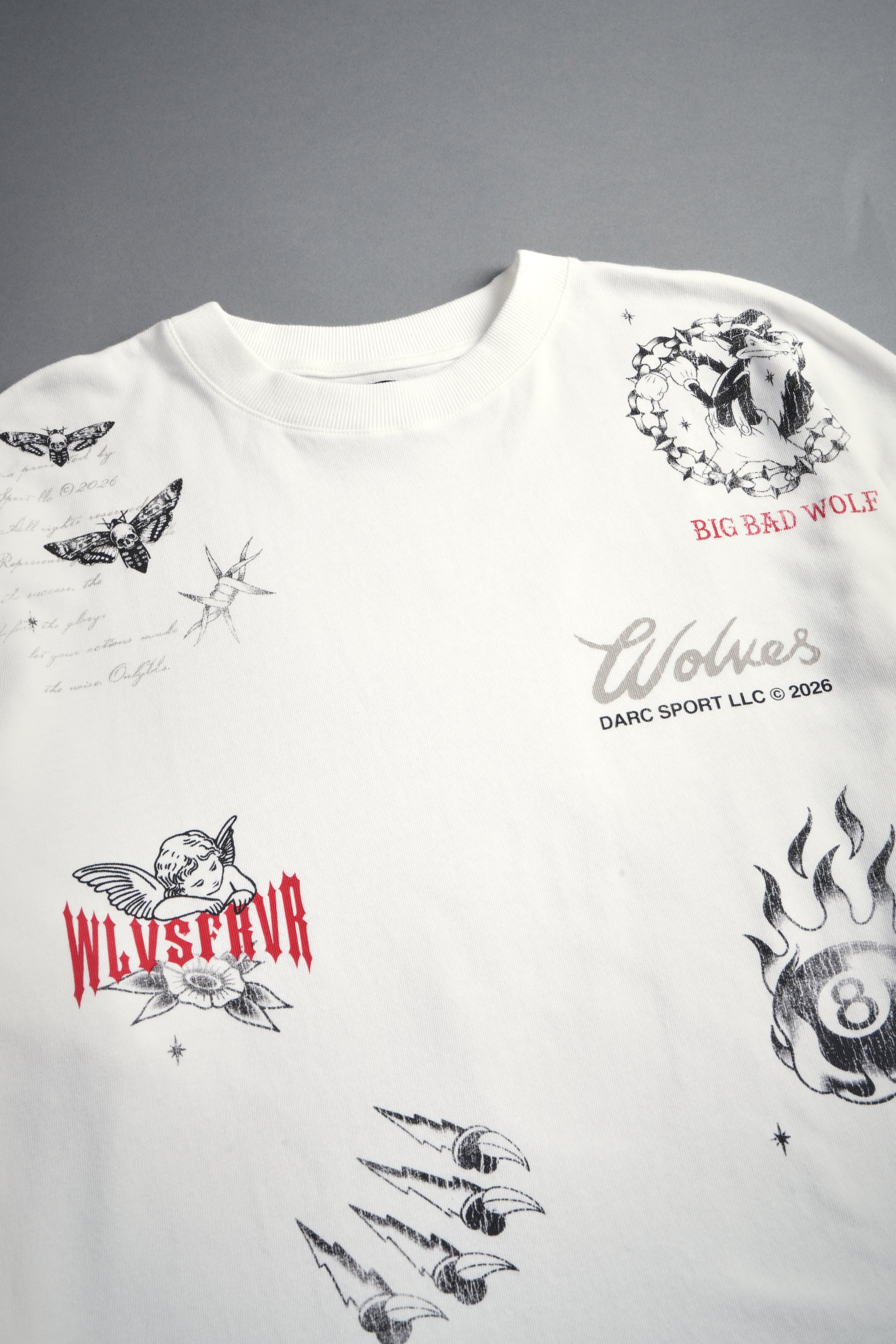 Big Bad Wolves Premium Oversized Tee in Cream