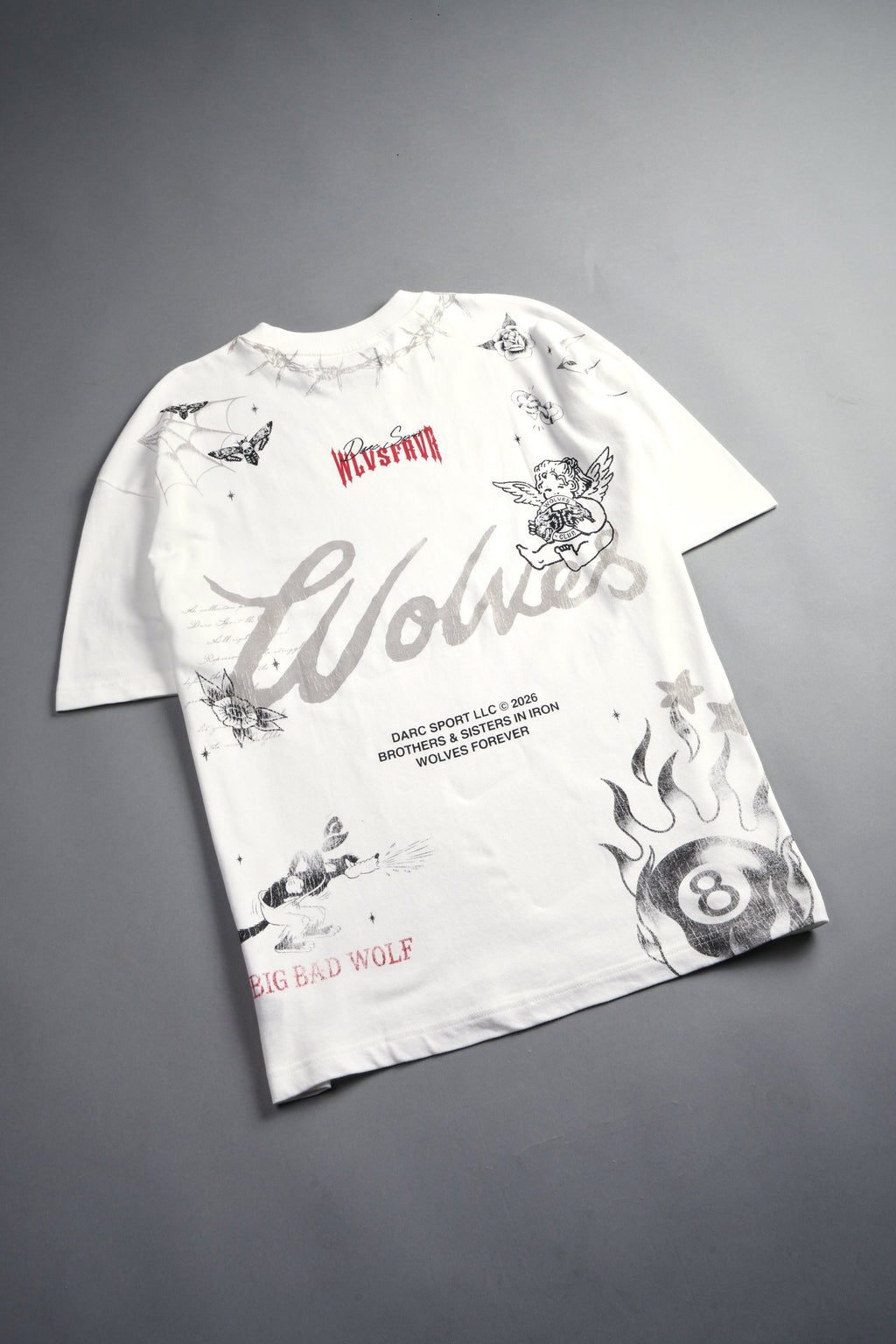 Big Bad Wolves Premium Oversized Tee in Cream