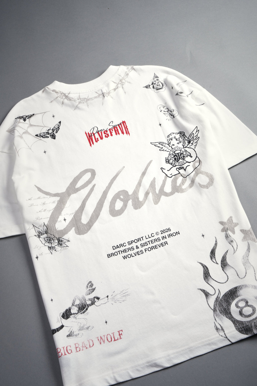 Big Bad Wolves Premium Oversized Tee in Cream