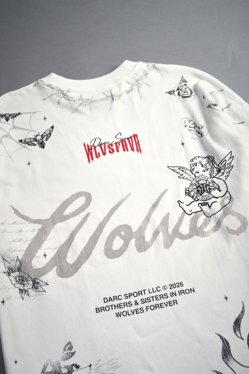 Big Bad Wolves Premium Oversized Tee in Cream