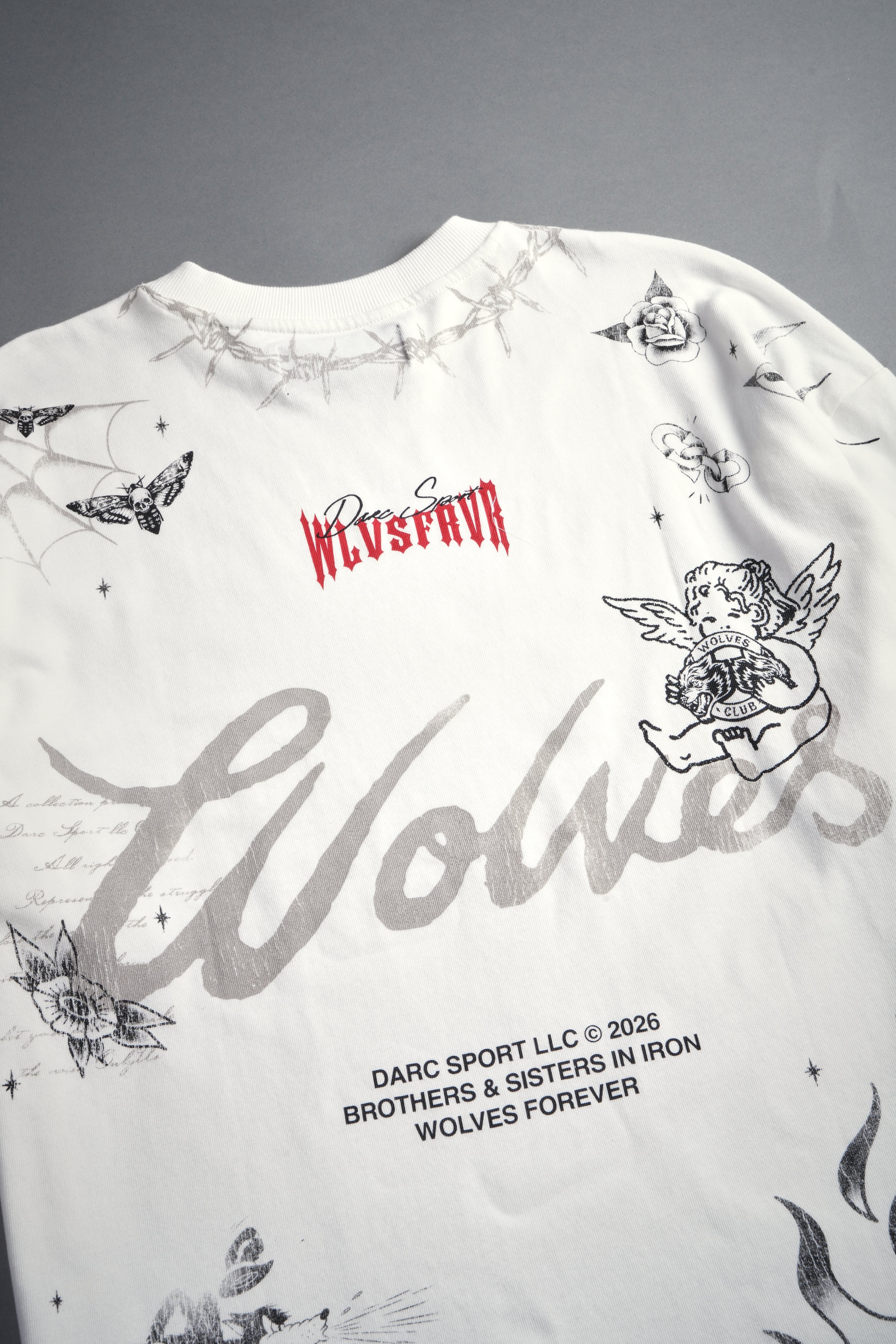 Big Bad Wolves Premium Oversized Tee in Cream