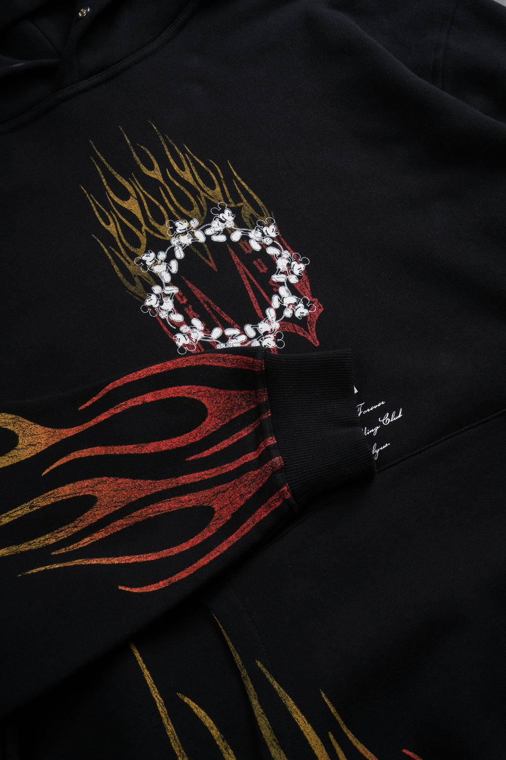 Mickey Forever Pierce Hoodie in Black