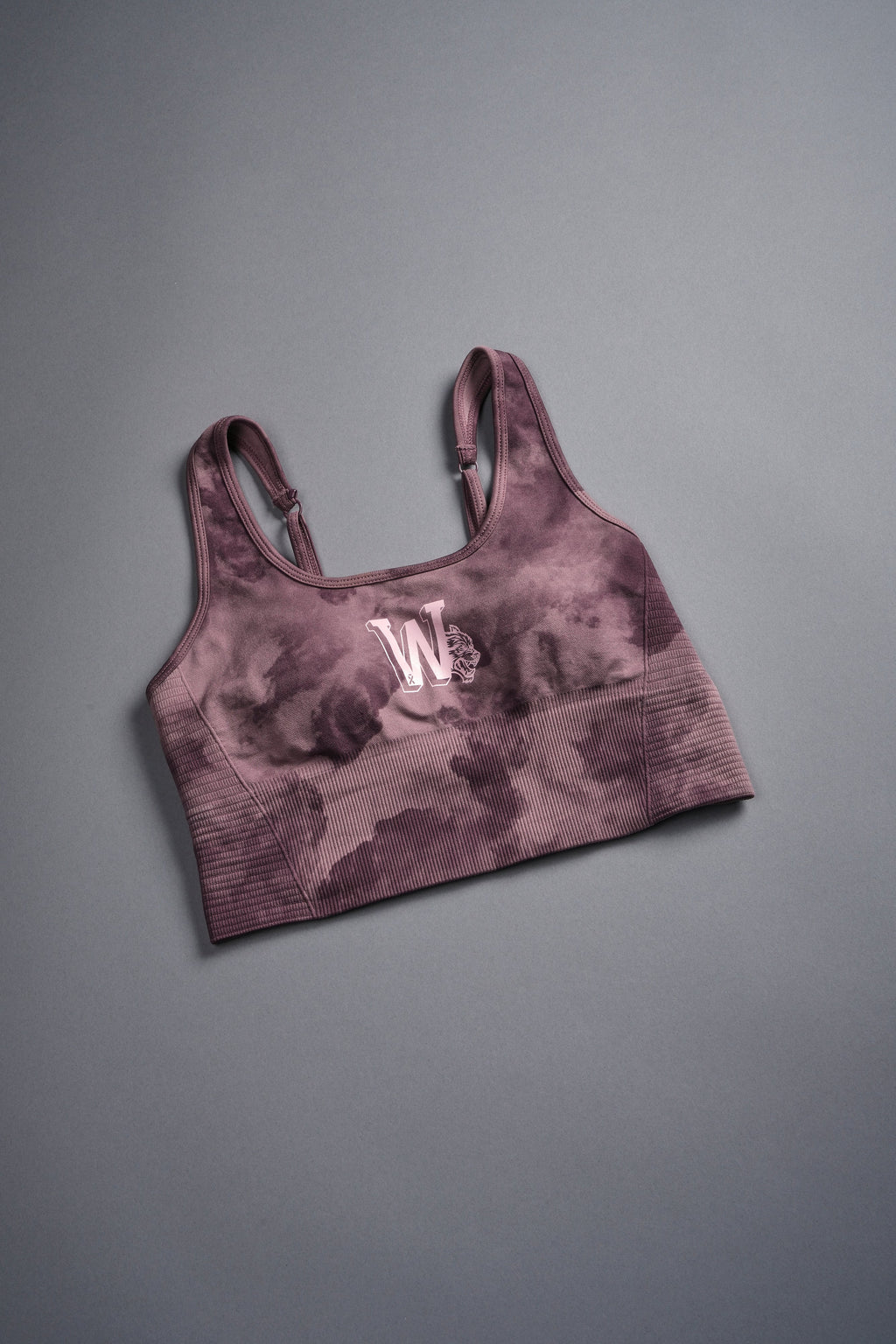 Keep On Fighting "Everson Seamless" Valencourt Bra in Jumbo Midnight Mauve Ghost Clouds — imagem 6