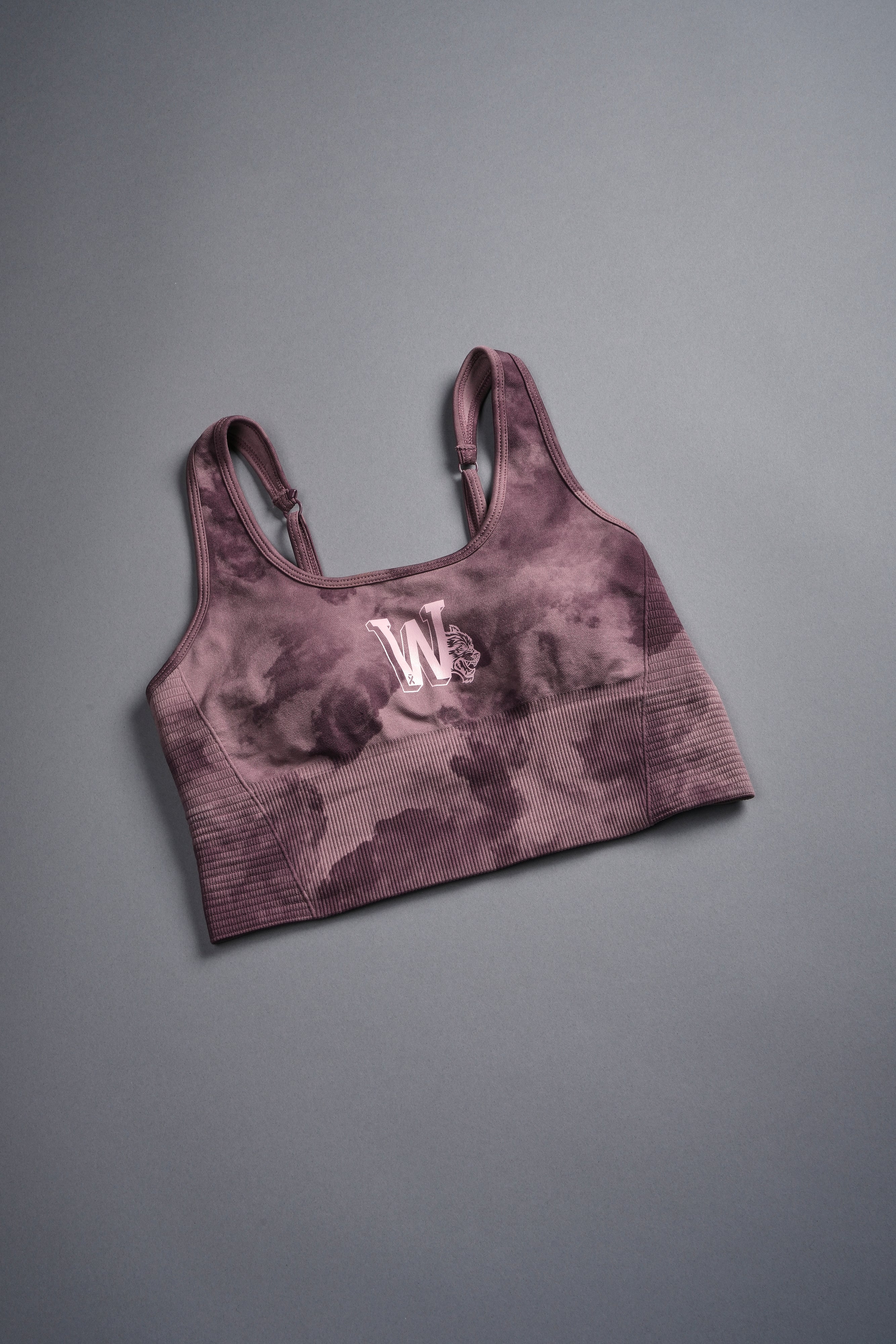 Keep On Fighting "Everson Seamless" Valencourt Bra in Jumbo Midnight Mauve Ghost Clouds — imagem 6