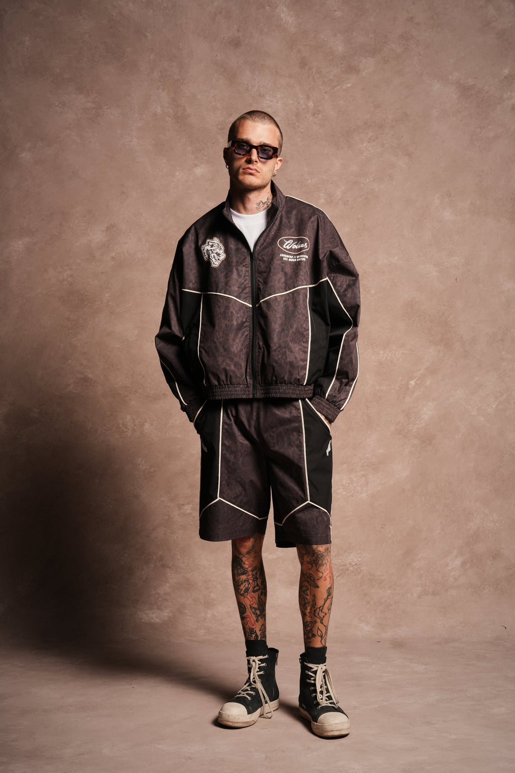 Wolves Energy Frvr Quinn Track Jacket in Darc Brown Leopard